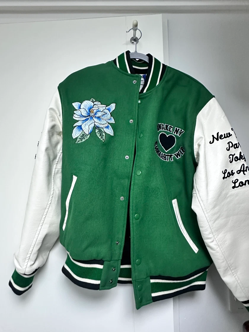 칼하트 WIP x 어웨이크 NY 테디 자켓 그린 크림 | Carhartt WIP | KREAM Carhartt WIP x Awake NY Teddy Jacket Green Cream