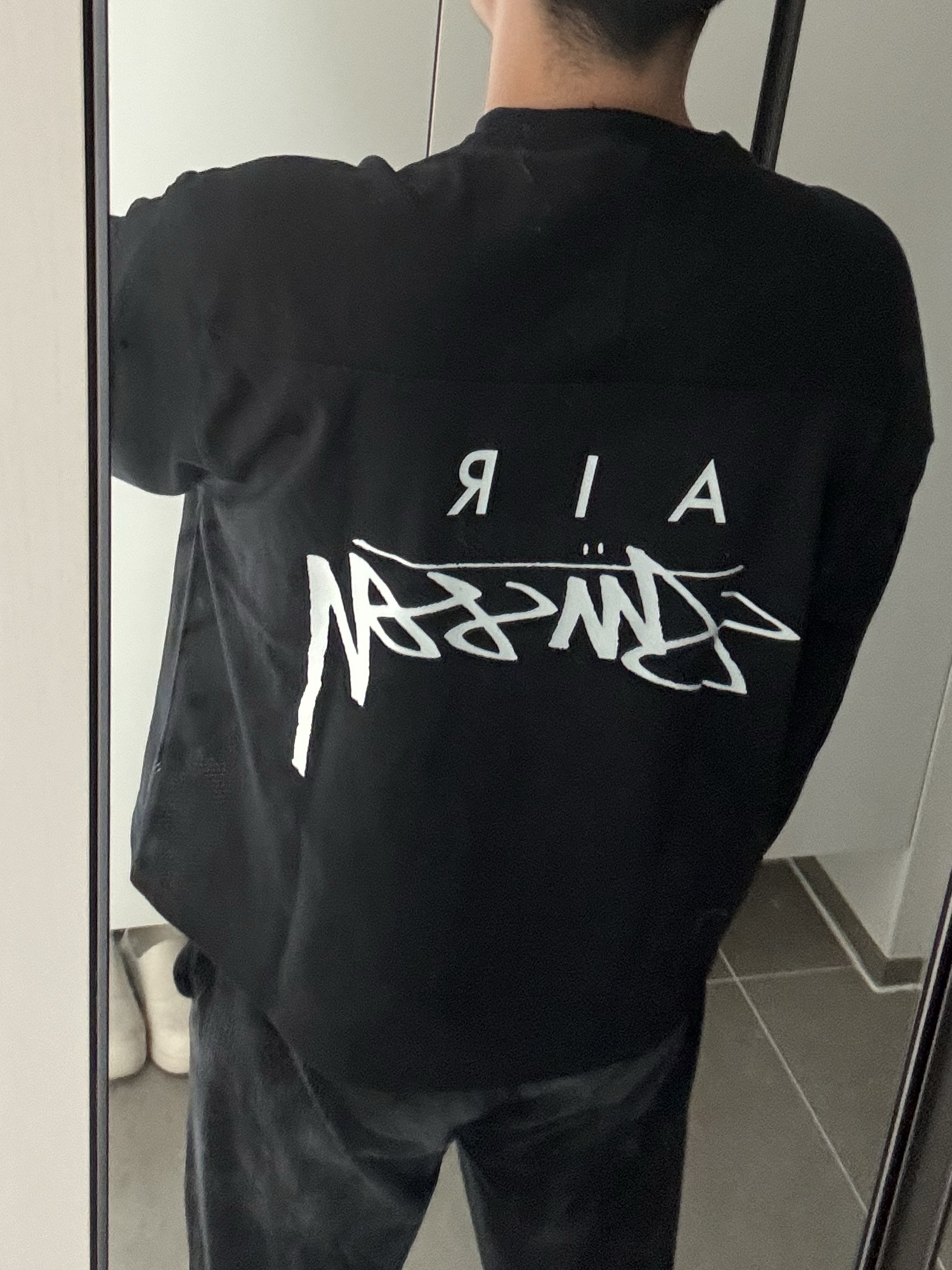 Nike x Stussy Long Sleeve Top Black (FJ9164-010), Nike x Stussy Long Sleeve Top Sail (FJ9164-133) 착용 스타일 - 2