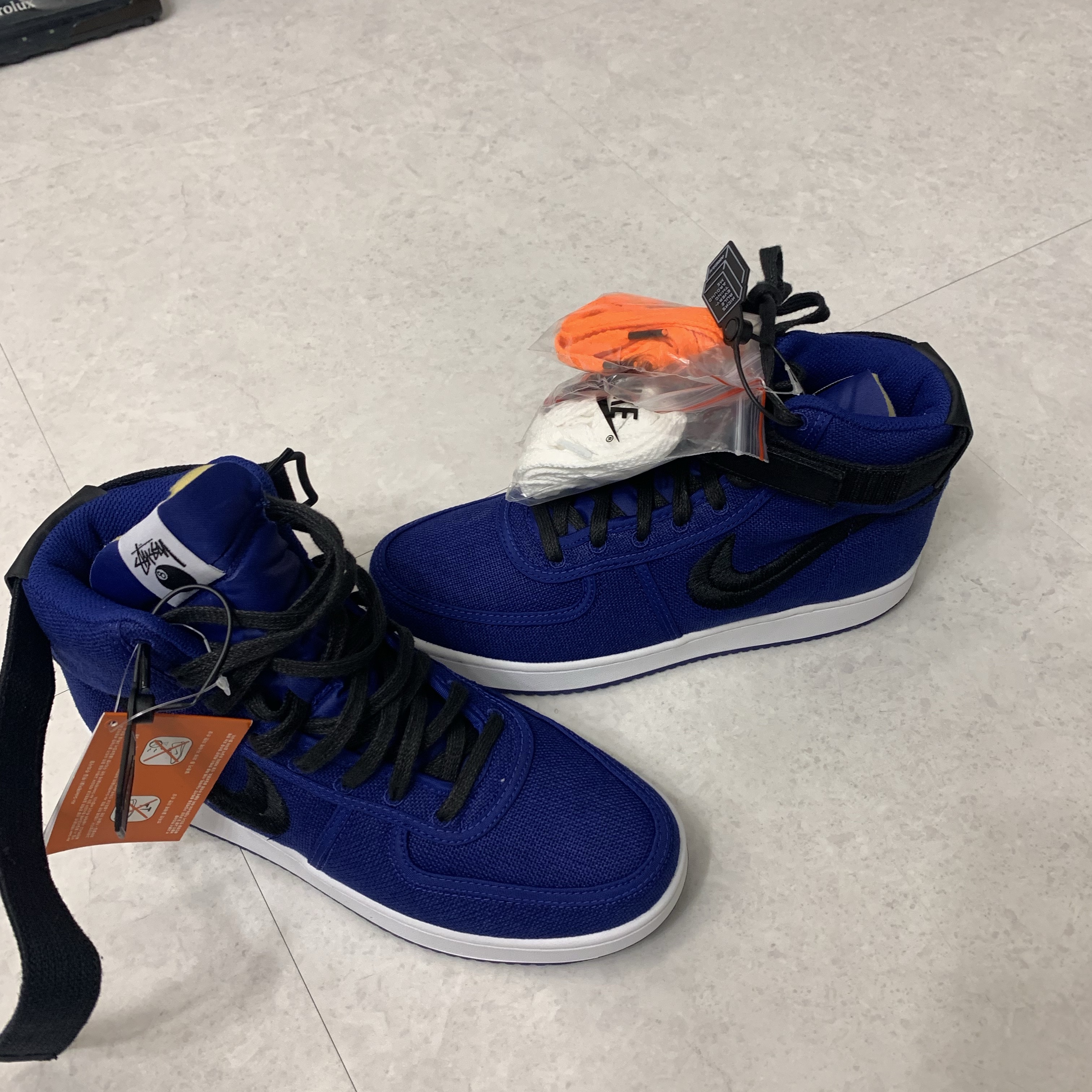 Nike x Stussy Vandal High Deep Royal Blue 착용 스타일 - 1