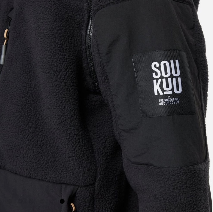 노스페이스 x 언더커버 소우쿠 집 오프 플리스 자켓 TNF 블랙, 노스페이스 화이트 라벨 뉴 유틸리티 플리스 자켓 라이트 카키 착용 스타일 - 4