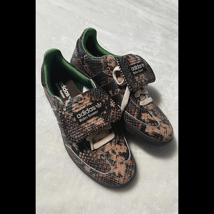 Adidas x Wales Bonner Pony Leo Samba Dark Brown Cream White, Adidas x Wales Bonner Pony Tonal Samba Core Black Cream White 착용 스타일 - 2