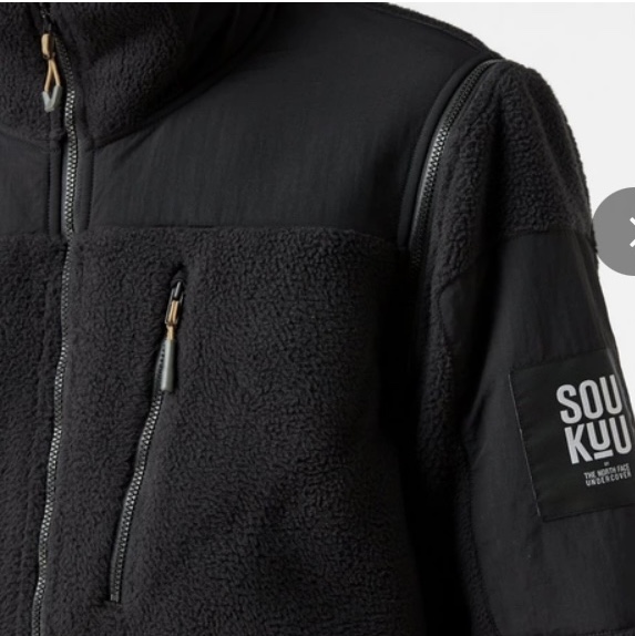 노스페이스 x 언더커버 소우쿠 집 오프 플리스 자켓 TNF 블랙, 노스페이스 화이트 라벨 뉴 유틸리티 플리스 자켓 라이트 카키 착용 스타일 - 1