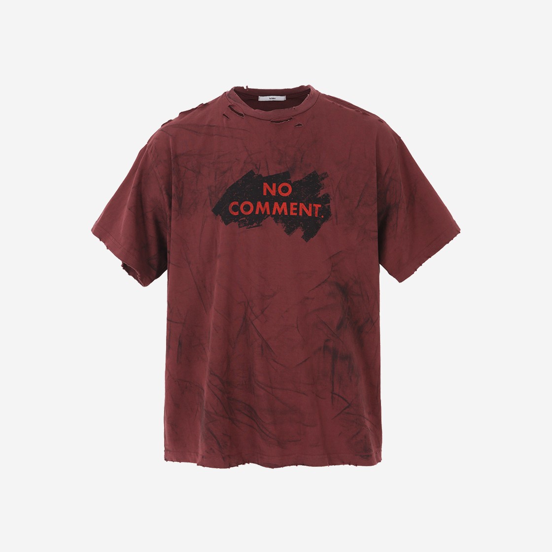 Nos Couleurs No Comment T-Shirt Burgundy 상세 이미지 1