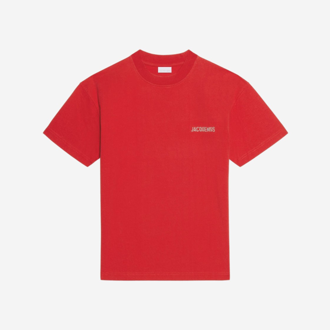 Jacquemus Le T-Shirt Brilho Short Sleeved Logo T-Shirt Red 2 상세 이미지 1