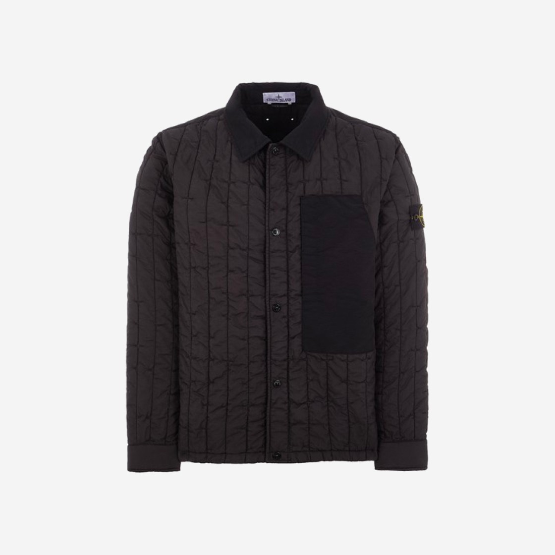 Stone Island 40831 Quilted Nylon Stella with Primaloft-TC Hooded Blouson Black - 24SS 상세 이미지 1