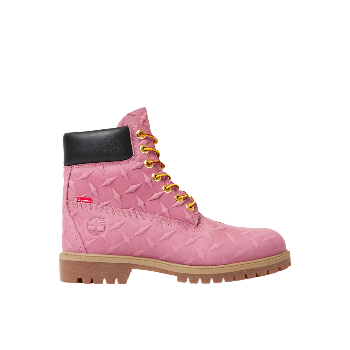 팀버랜드 x 슈프림 다이아몬드 플레이트 6인치 프리미엄 워터프루프 부츠 핑크 - 23FW - 미디움(Timberland x Supreme Diamond Plate 6 Inch Premium Waterproof Boot Pink - 23FW - Medium)