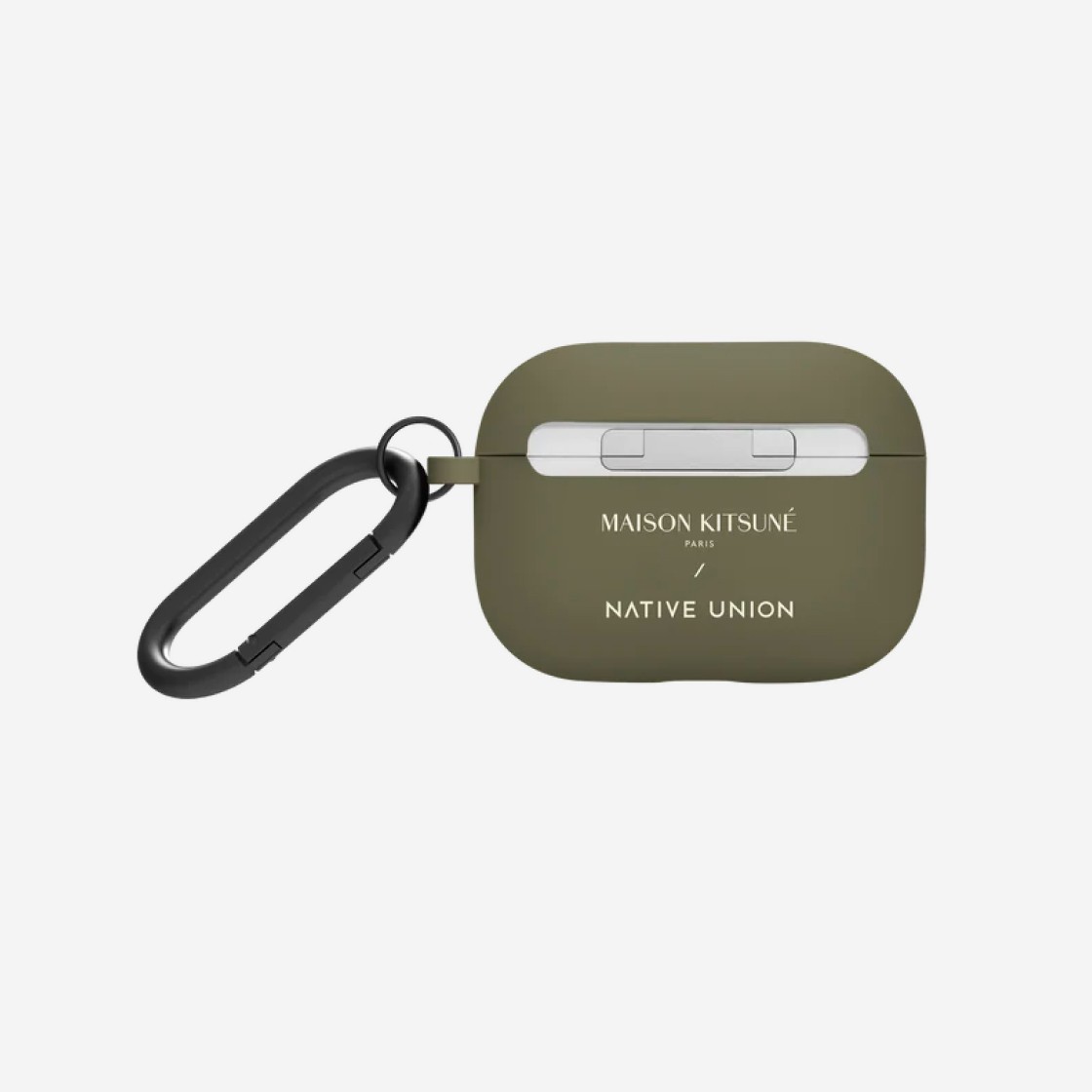 Maison Kitsune x Native Union Monochrome Fox Head AirPods Pro 2nd Gen Case Khaki Grey 상세 이미지 2