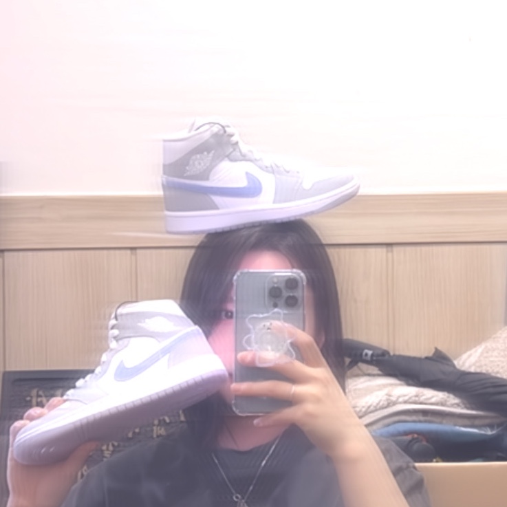 (W) Jordan 1 Mid Wolf Grey 착용 스타일 - 2