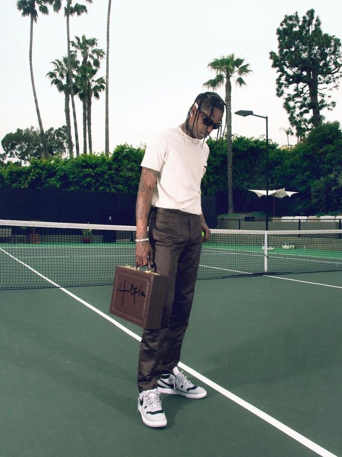 Nike x Travis Scott Mac Attack SP Light Smoke Grey 착용 스타일 - 3