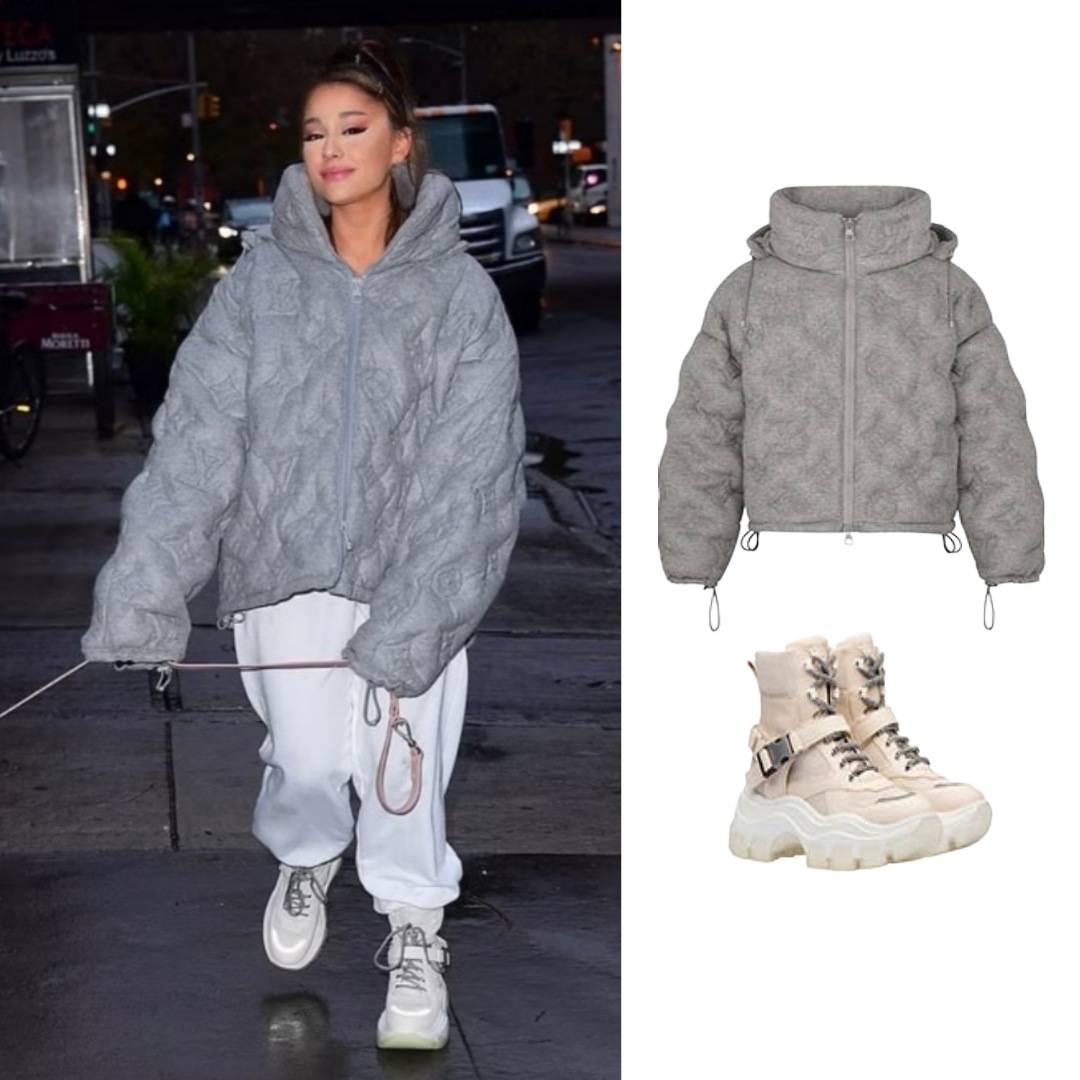 Louis Vuitton Monogram Boyhood Puffer Jacket Grey 착용 스타일 - 1