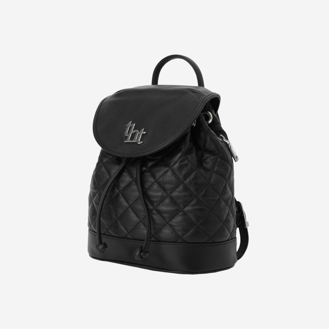 Threetimes Acorn Quilted Backpack Black 상세 이미지 2