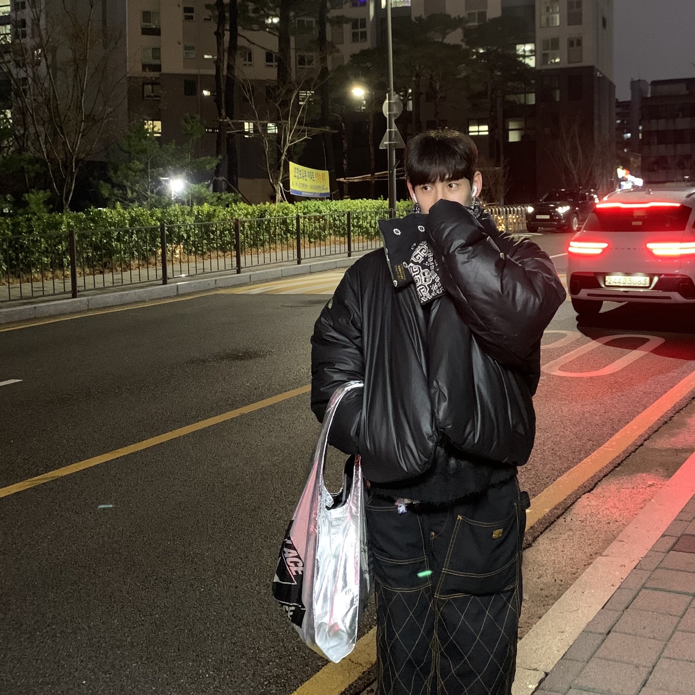 Palace Palace Shop Reusable Bag Silver - 22FW, Kapital Flannel Bandana Pattern Reversible Kesa Muffler Black Khaki 착용 스타일 - 1