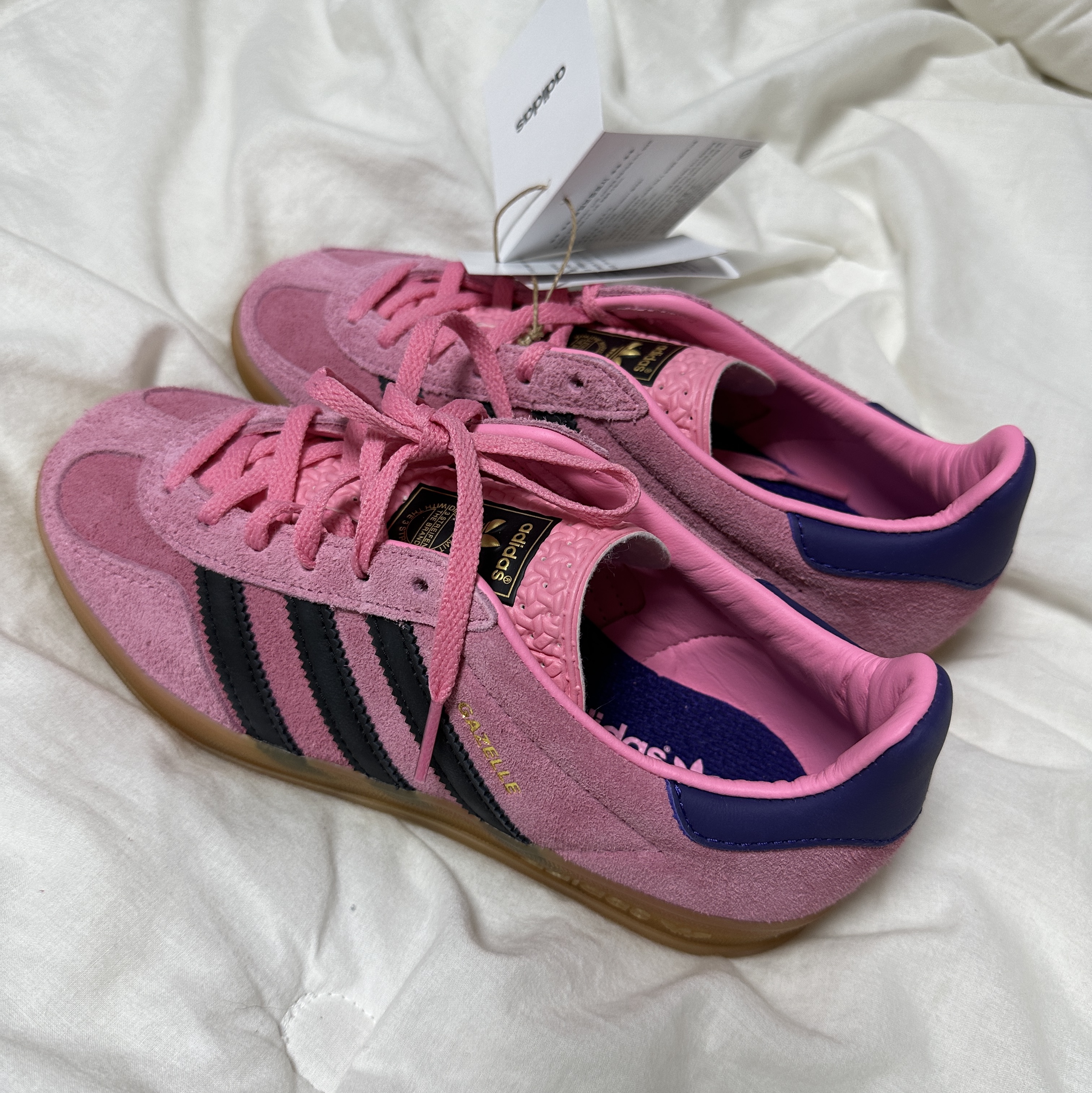 (W) Adidas Gazelle Indoor Bliss Pink 착용 스타일 - 2