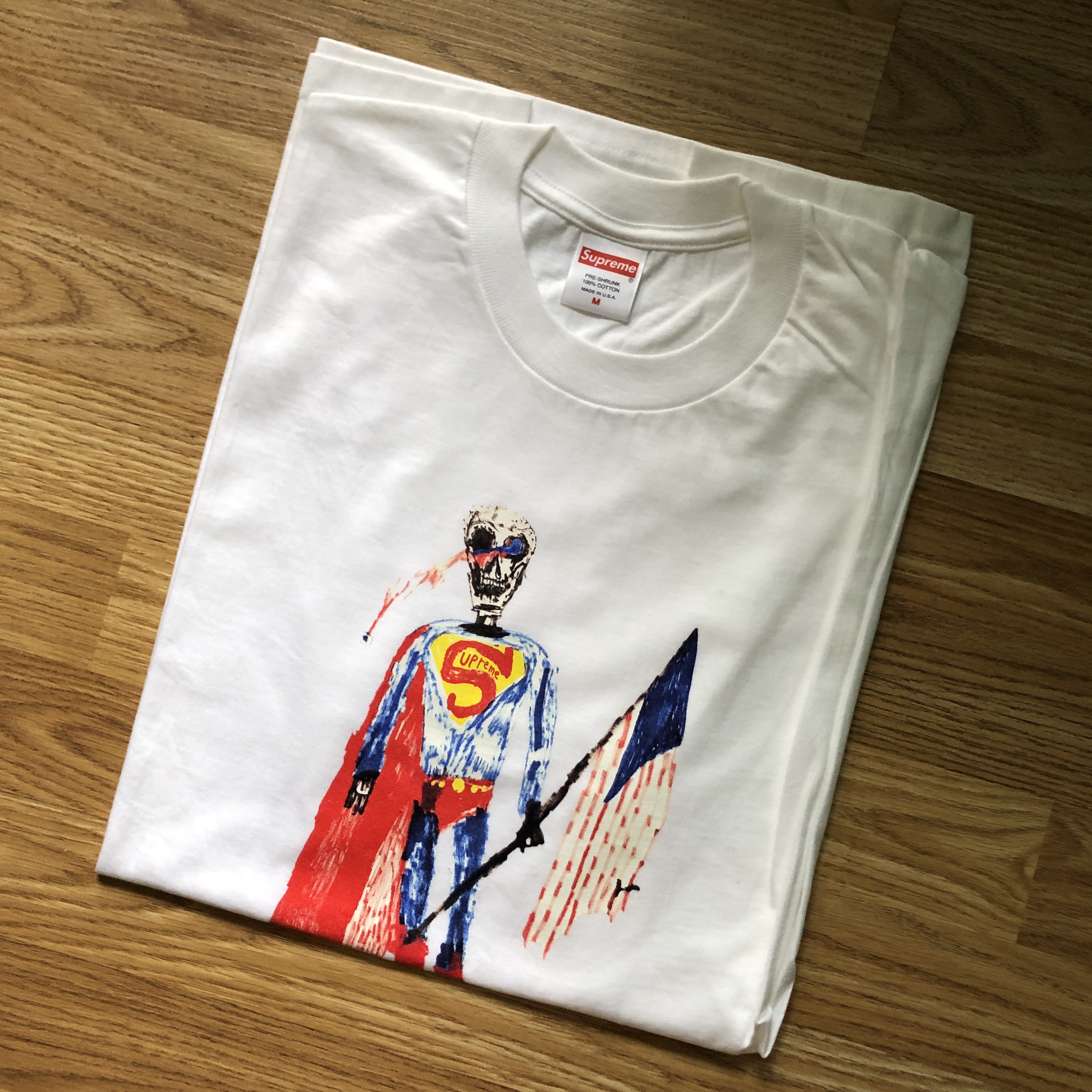 Supreme Skeleton T-Shirt White - 21SS 착용 스타일