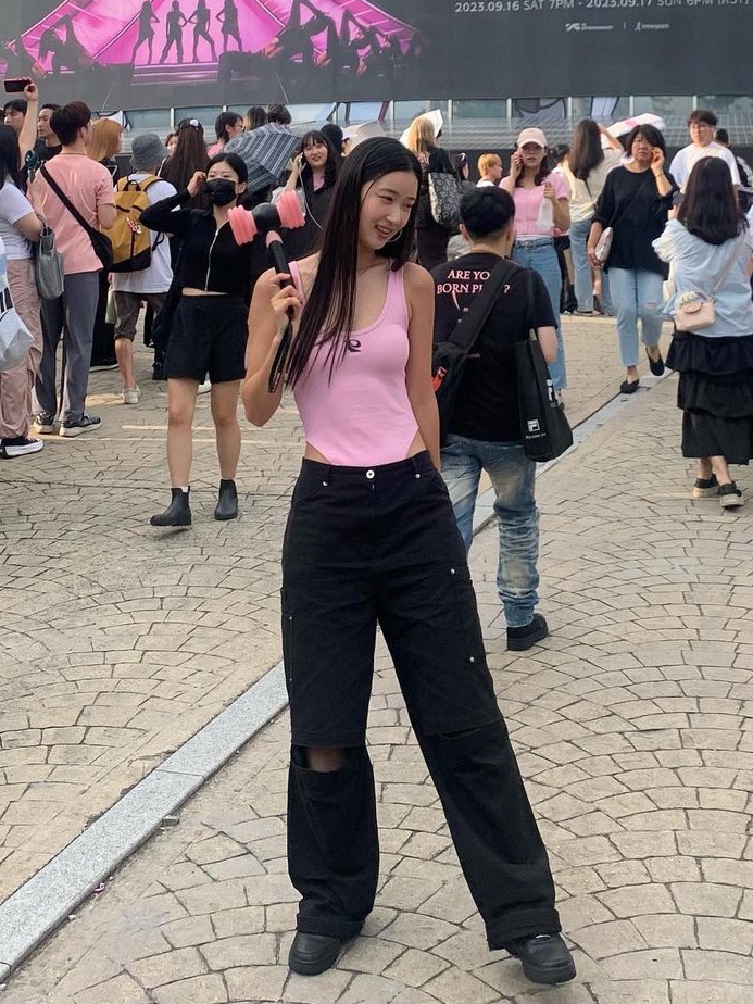 Porta Women Pigment Washed Bodysuit Blue, Porta Women Pigment Washed Bodysuit Pink 착용 스타일