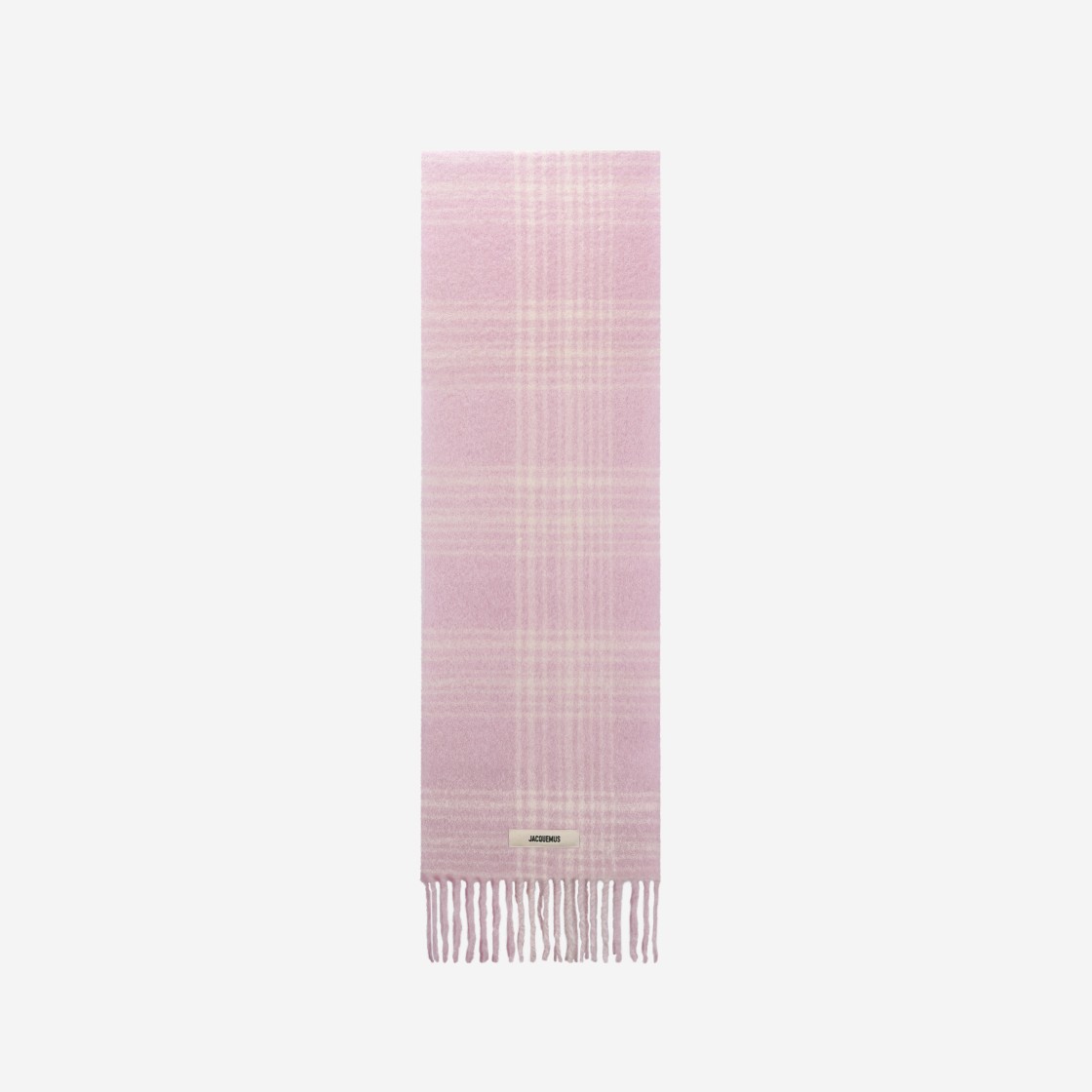 Jacquemus L’echarpe Carro Le Chouchou Jacquard Check Scarf Light Pink 상세 이미지 1