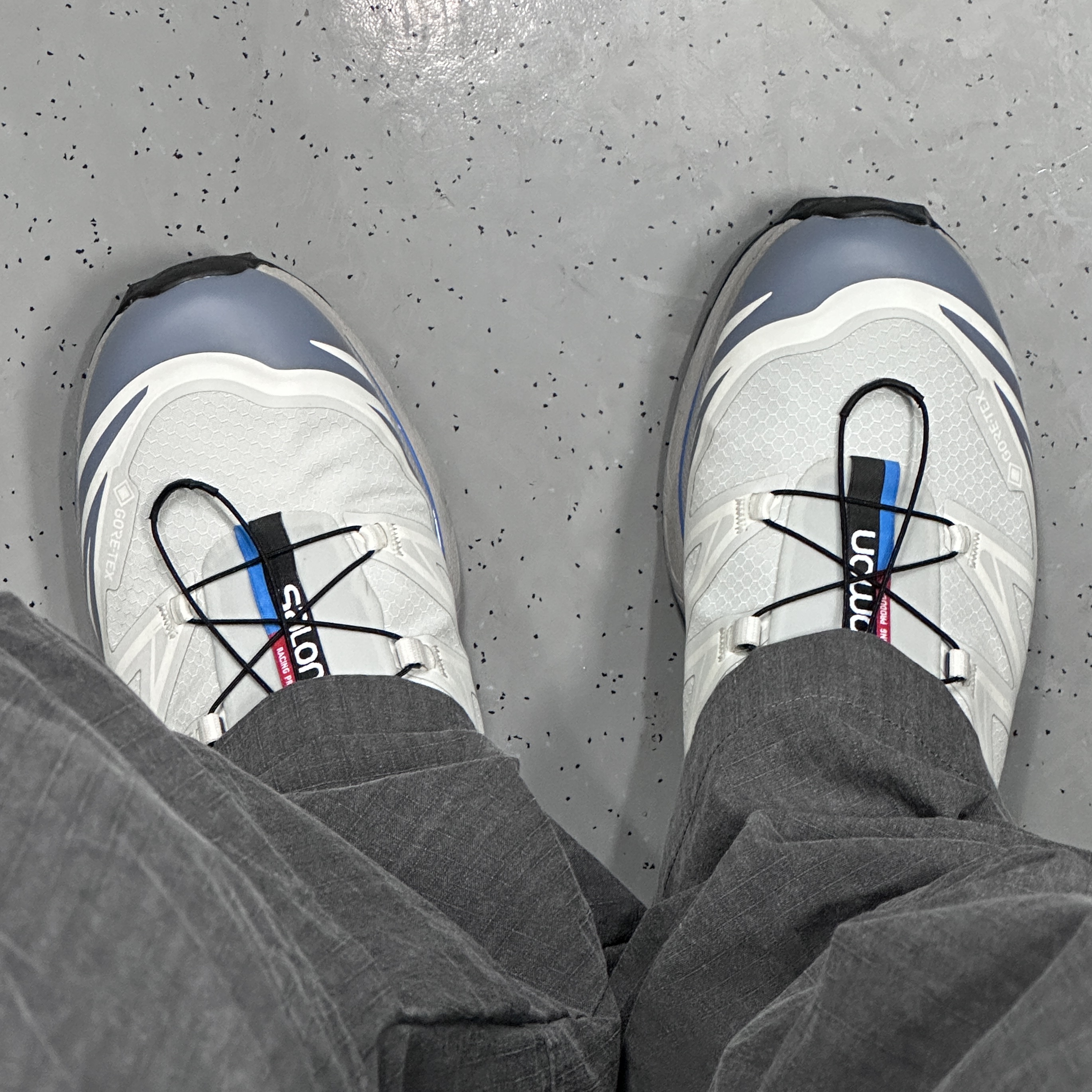 Salomon XT-6 GTX Metal Flint Stone 착용 스타일