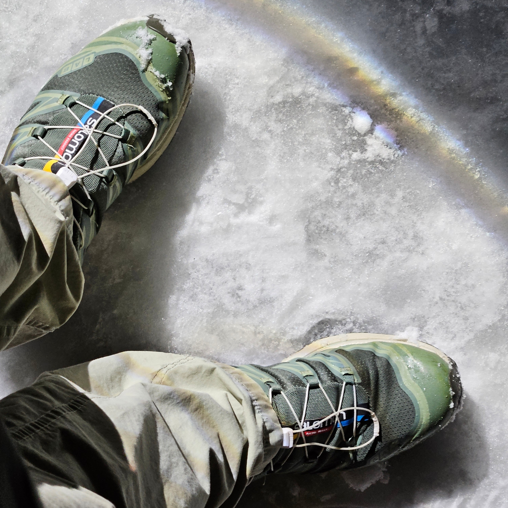 Salomon XT-6 Desert Sage 착용 스타일