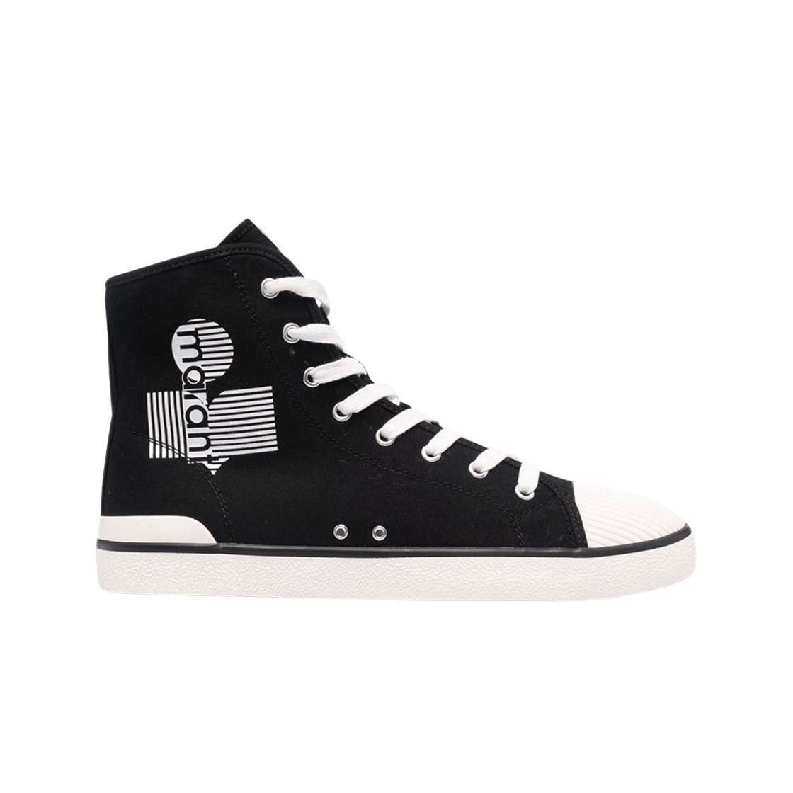 BK0088-00M004N-01BK Isabel Marant Benkeenh High-Top Canvas Sneakers Black - 22SS