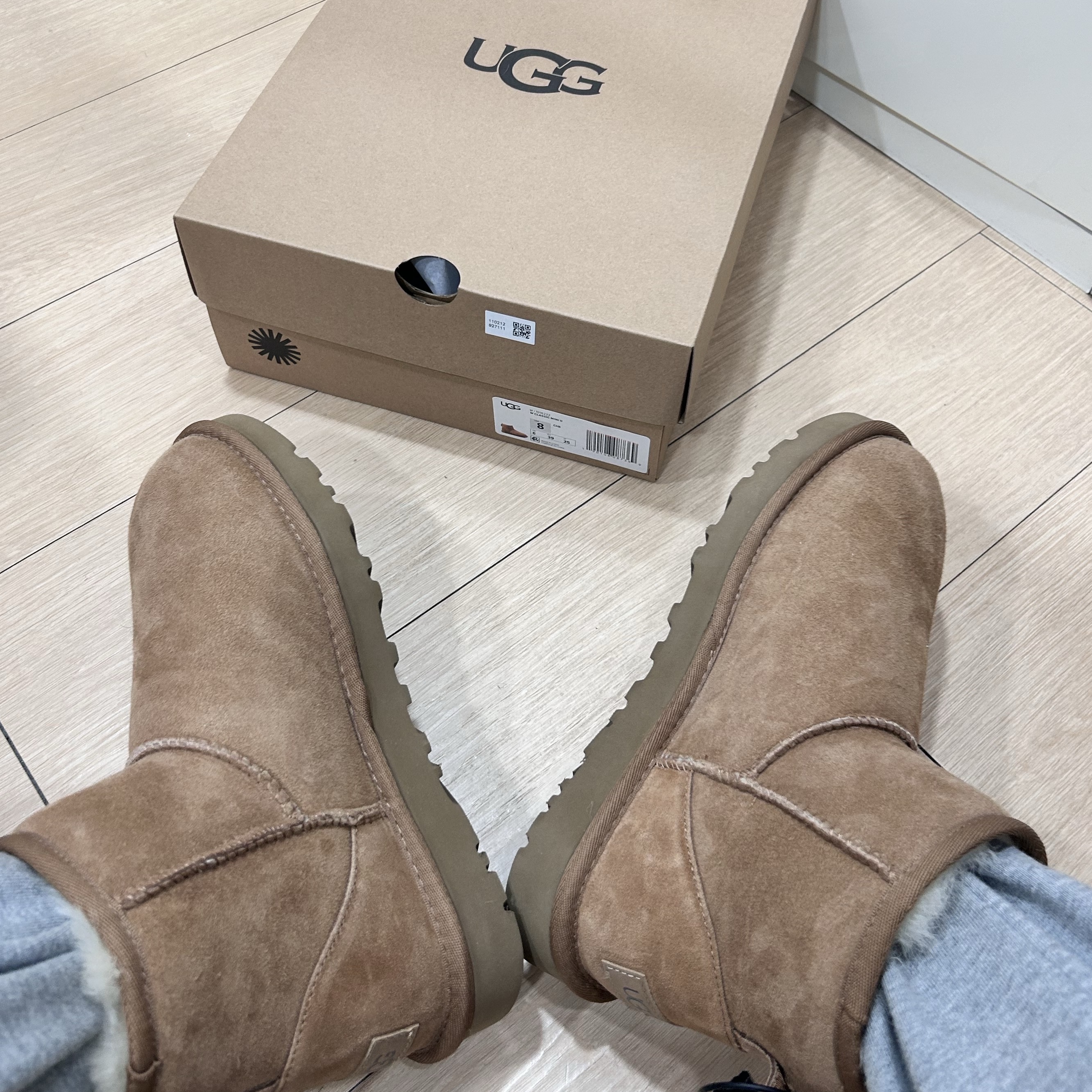(W) UGG Classic Mini II Boots Chestnut 착용 스타일