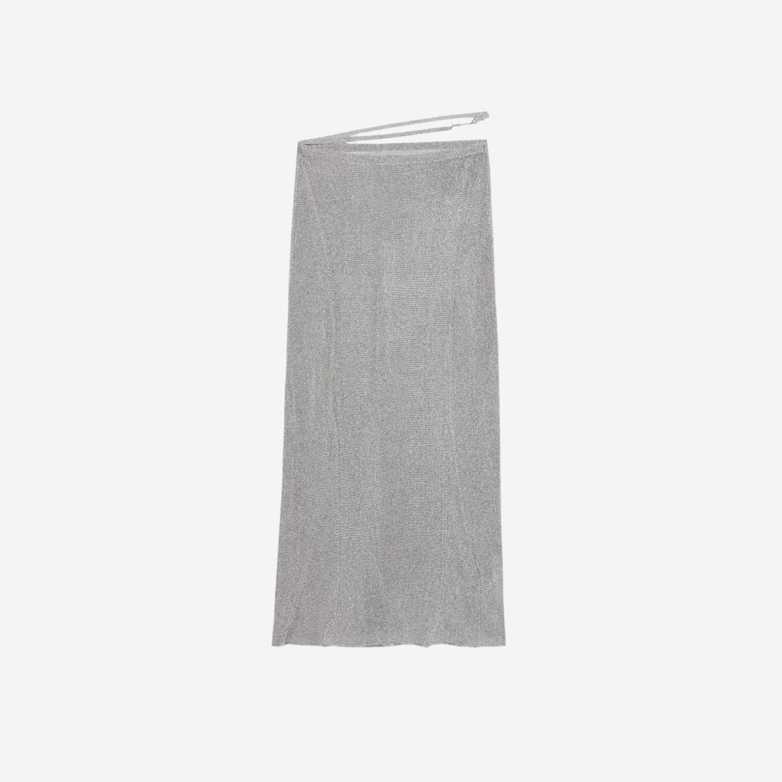 (W) Jacquemus La Jupe Brilho The Brilho Knit Skirt Silver 상세 이미지 1