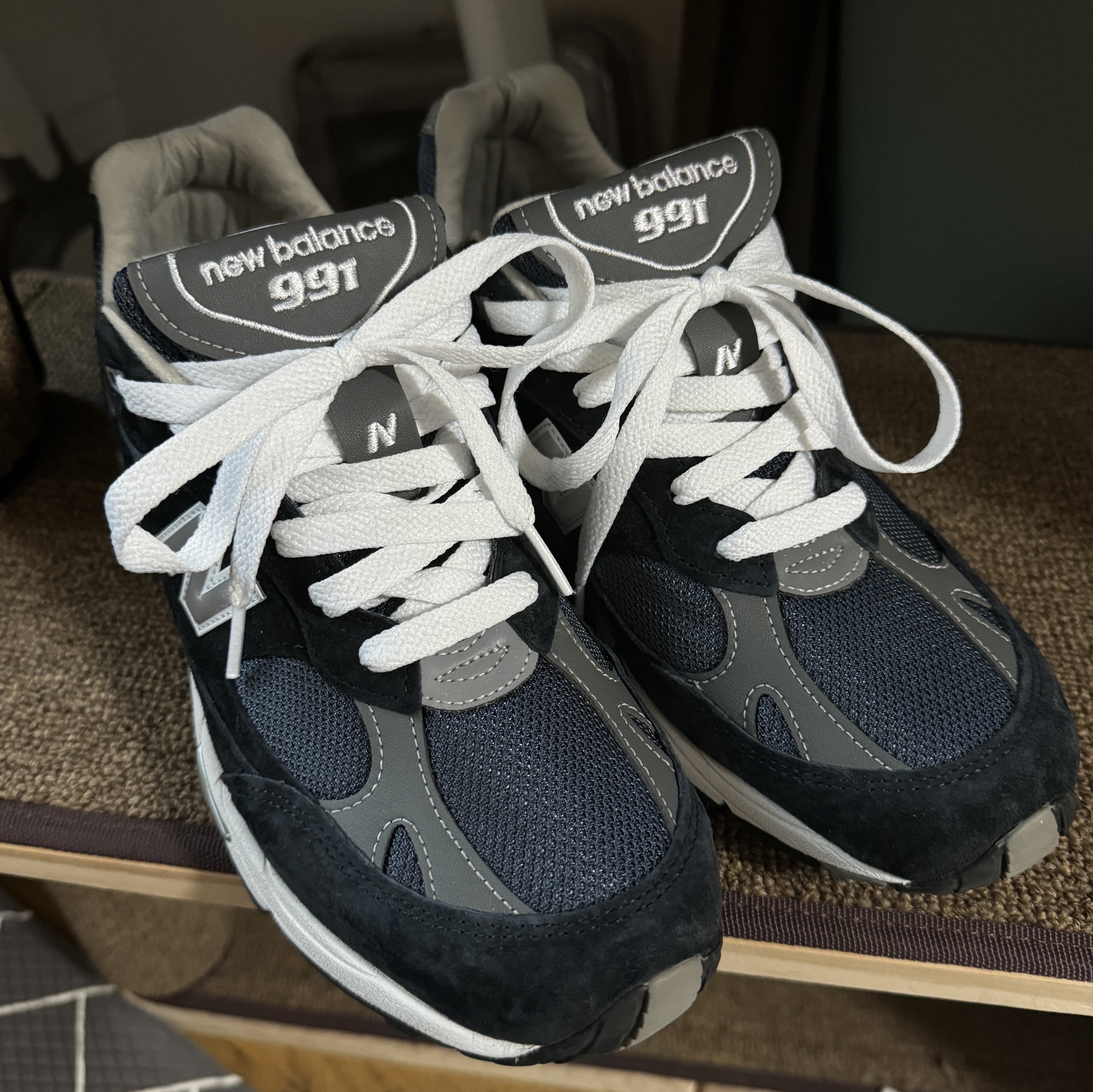 New Balance 991 Made in UK Navy 착용 스타일