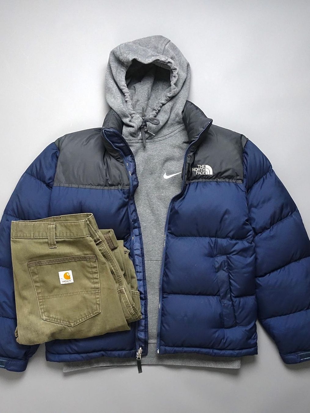 The North Face 1996 Eco Nuptse Jacket Black, The North Face 1996 Retro Nuptse Jacket Dark Oak 착용 스타일 - 5