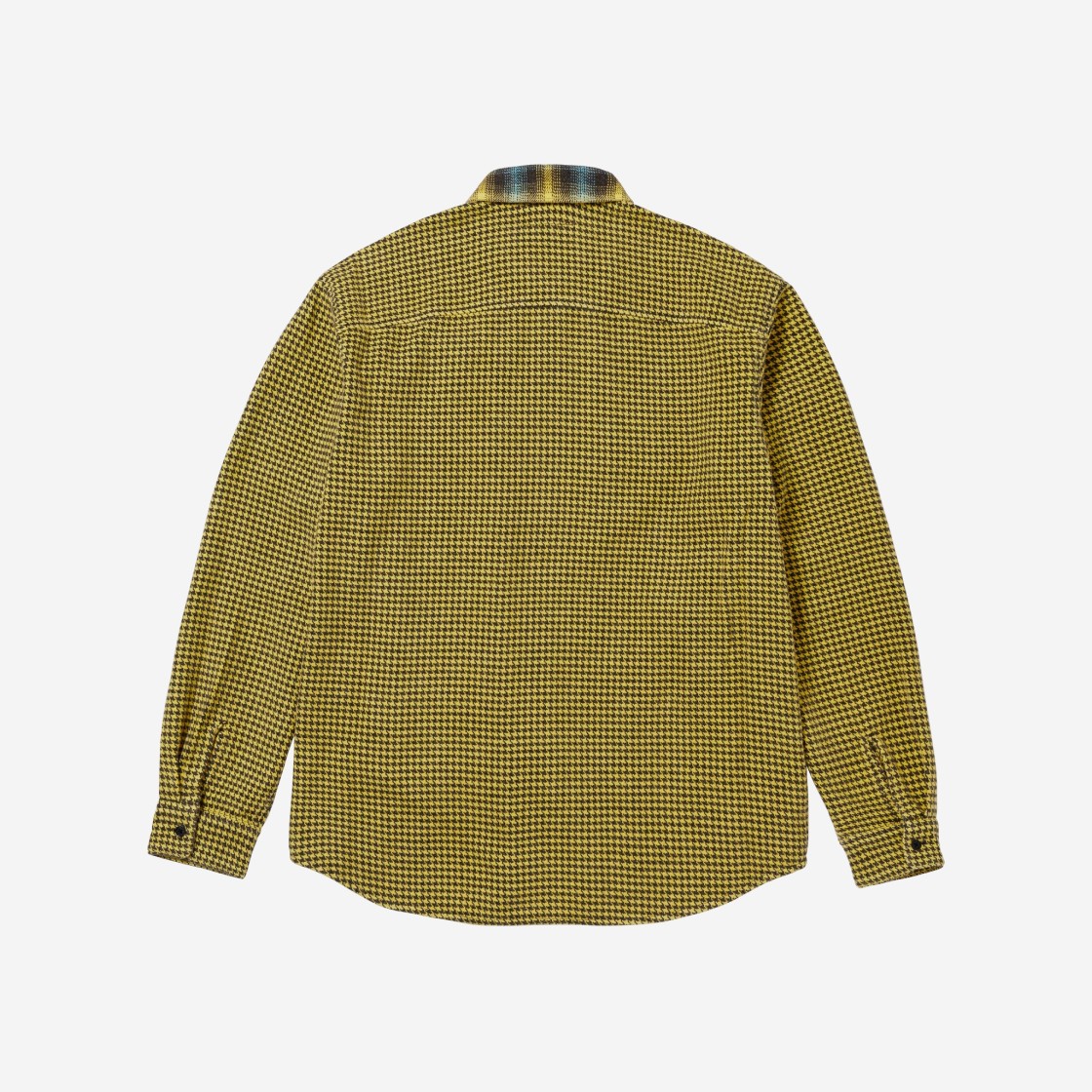 Supreme Houndstooth Plaid Flannel Shirt Yellow - 23FW 상세 이미지 2