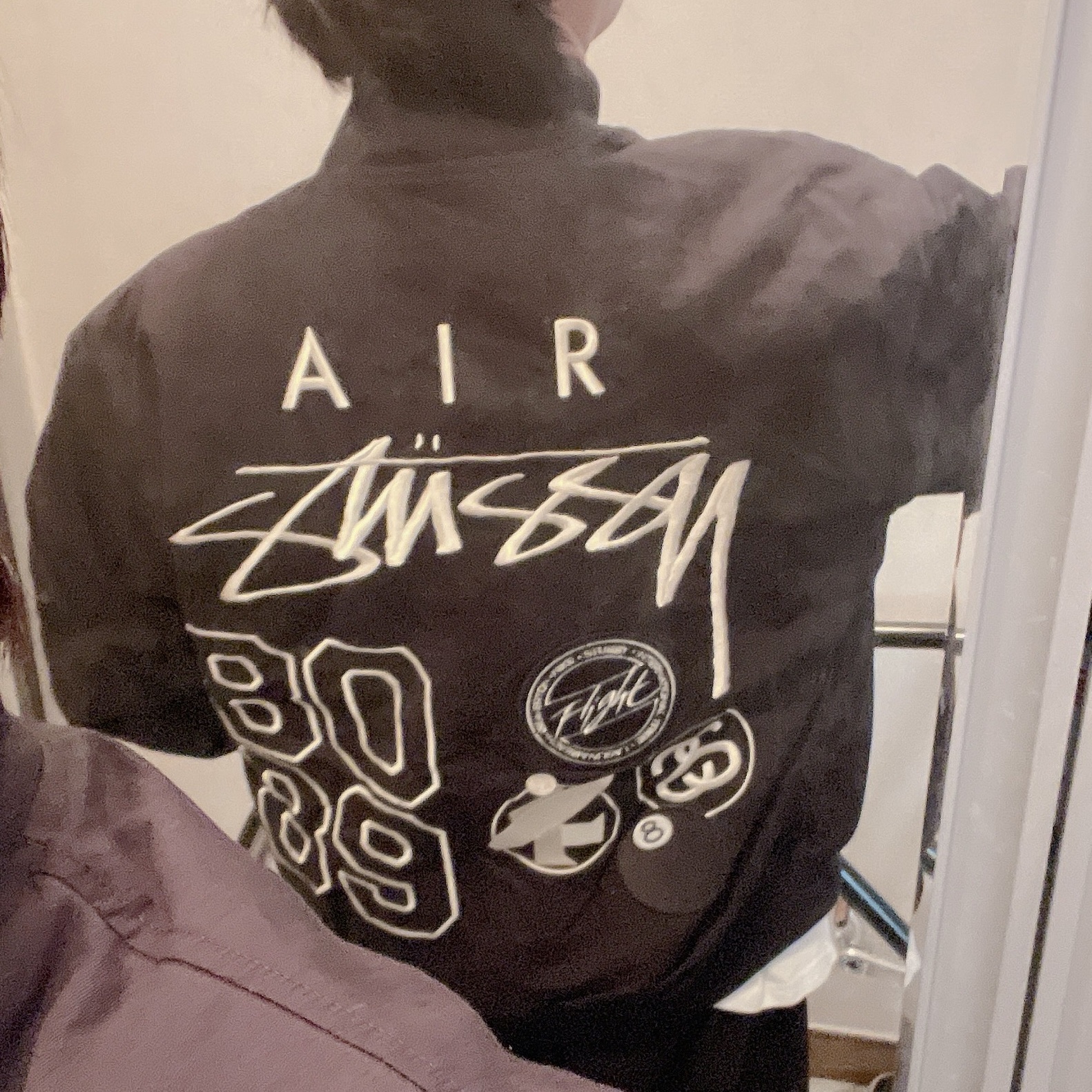 Nike x Stussy Reversible Jacket Black (FJ9153-010) 착용 스타일 - 1