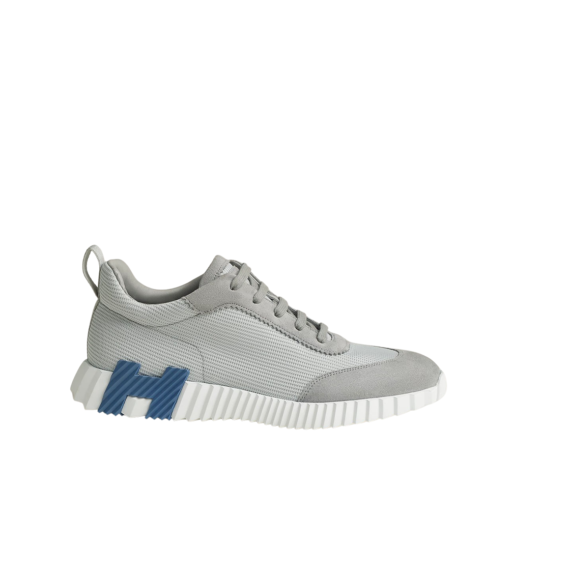 H231764ZHAR Hermes Bouncing Sneakers Mesh Suede Goatskin & Gris Temperance