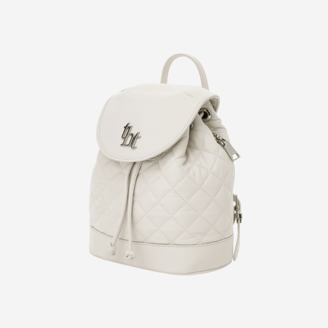 Threetimes Acorn Quilted Backpack Ivory 상세 이미지 2