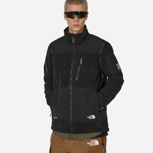 노스페이스 x 언더커버 소우쿠 집 오프 플리스 자켓 TNF 블랙, 노스페이스 화이트 라벨 뉴 유틸리티 플리스 자켓 라이트 카키 착용 스타일 - 5
