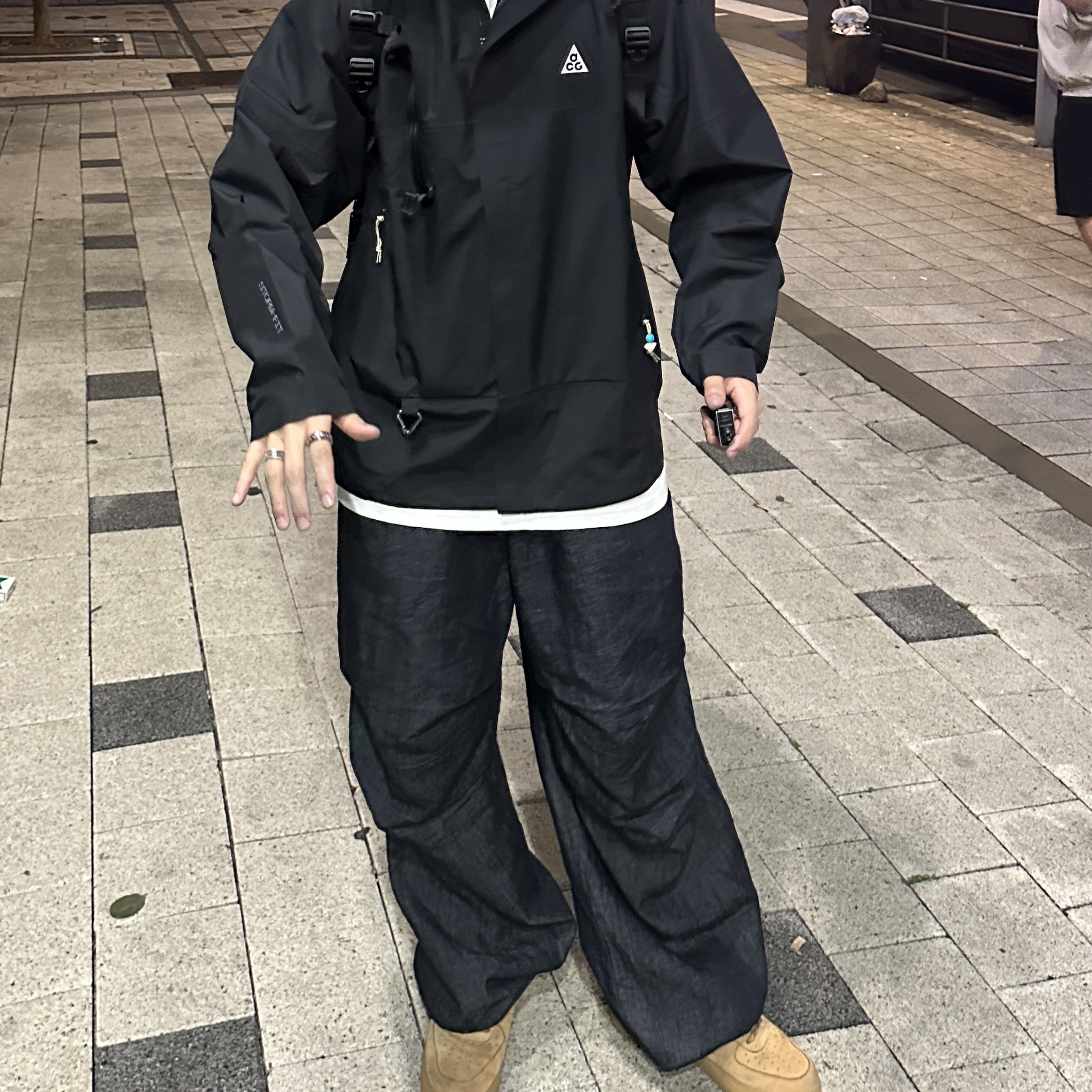 Nike ACG Storm-Fit ADV Cascade Rains Full Zip Jacket Black - Asia, Nike Air Force 1 '07 WB Flax 착용 스타일 - 1