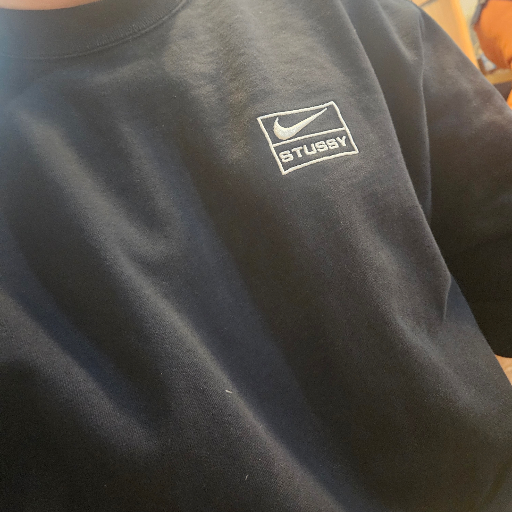 Nike x Stussy NRG Washed Fleece Crewneck Black (DO5310-010) 착용 스타일