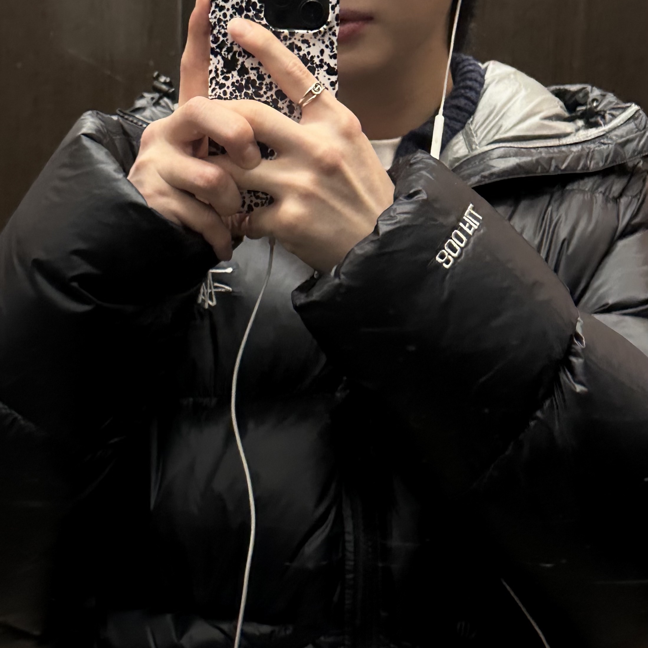 Stussy Down Parka Micro Ripstop Phantom Black 착용 스타일