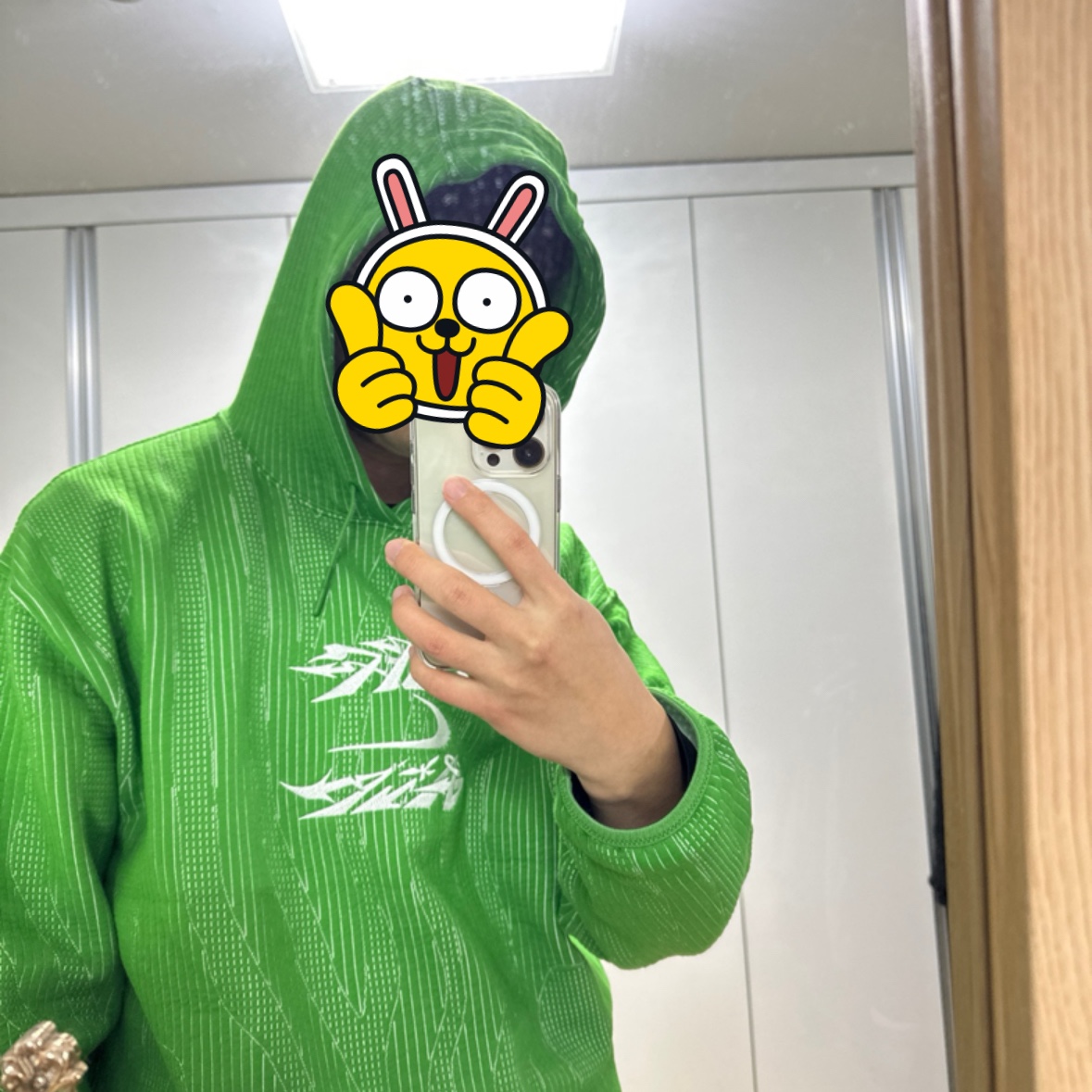 Nike x Off-White Engineered Hoodie Kelly Green - Asia 착용 스타일