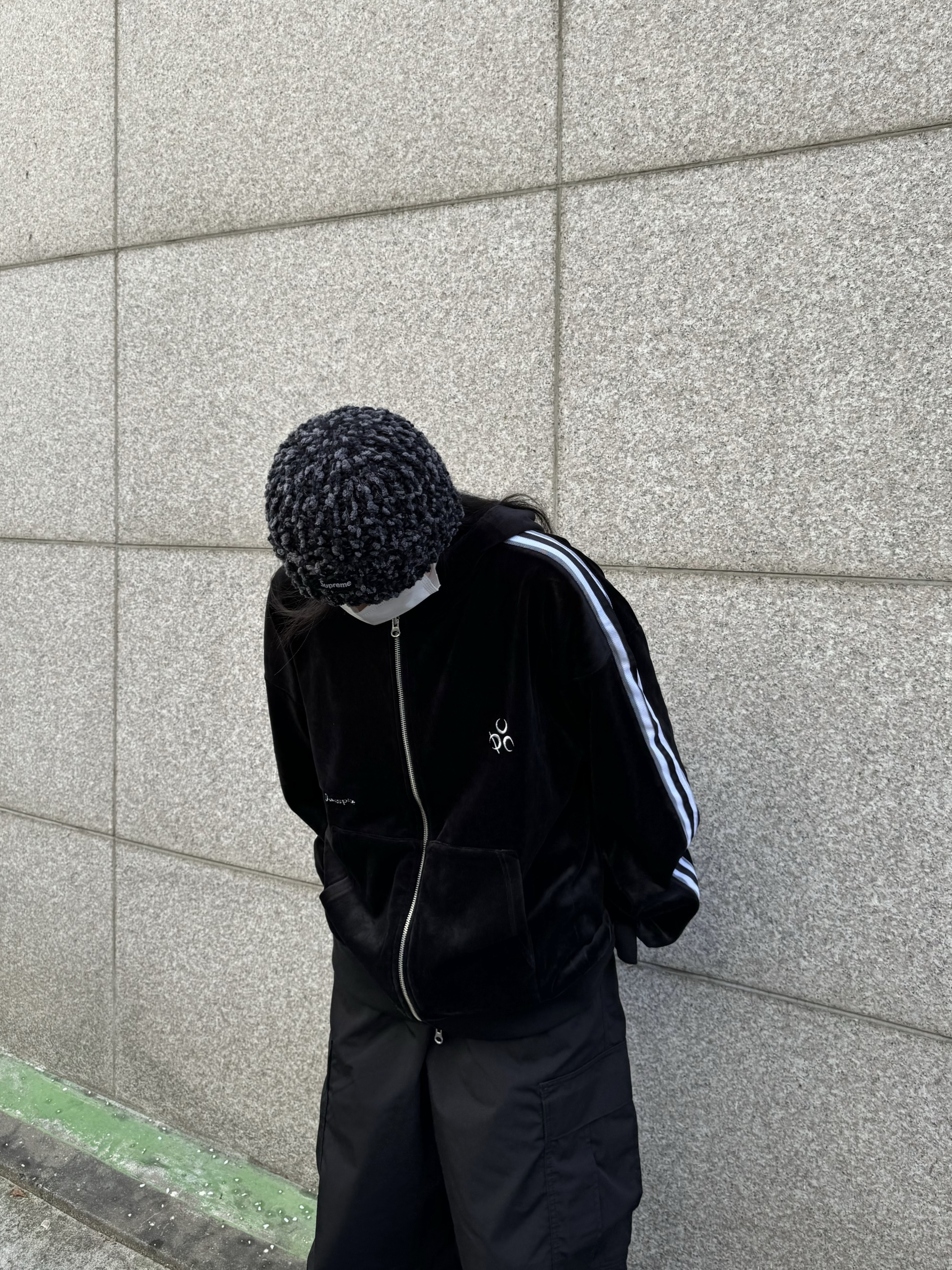 Nike x Ambush Air Force 1 Low SP Black, Supreme Chenille Beanie Black - 23FW 착용 스타일 - 2