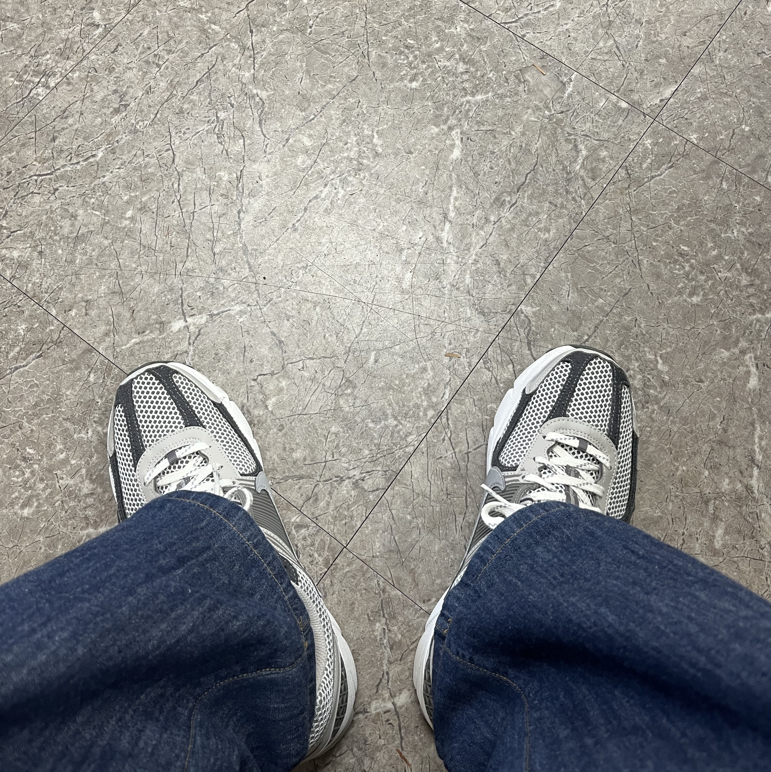 Nike Zoom Vomero 5 PRM Light Iron Ore and Flat Fewter 착용 스타일