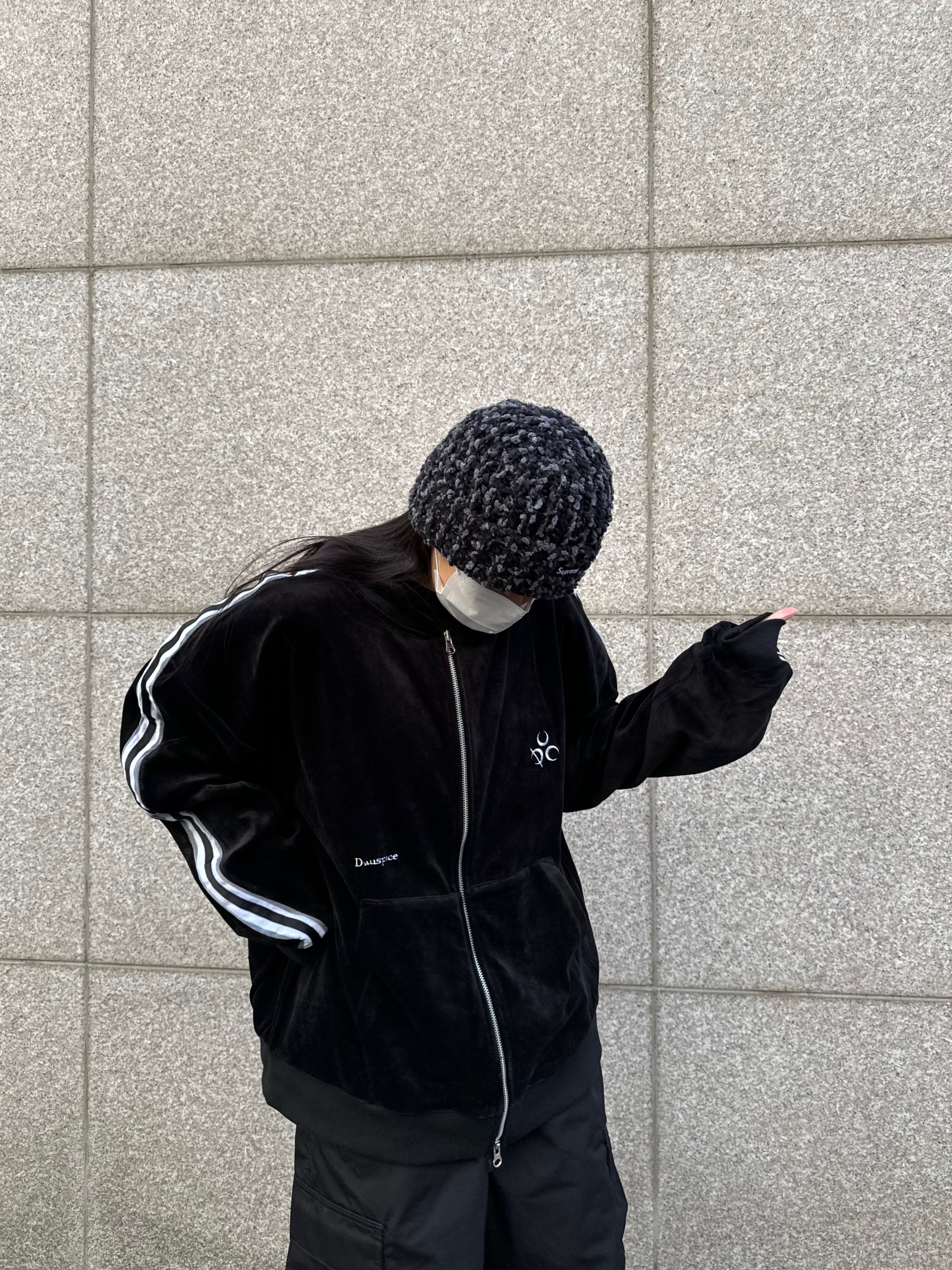 Nike x Ambush Air Force 1 Low SP Black, Supreme Chenille Beanie Black - 23FW 착용 스타일 - 6