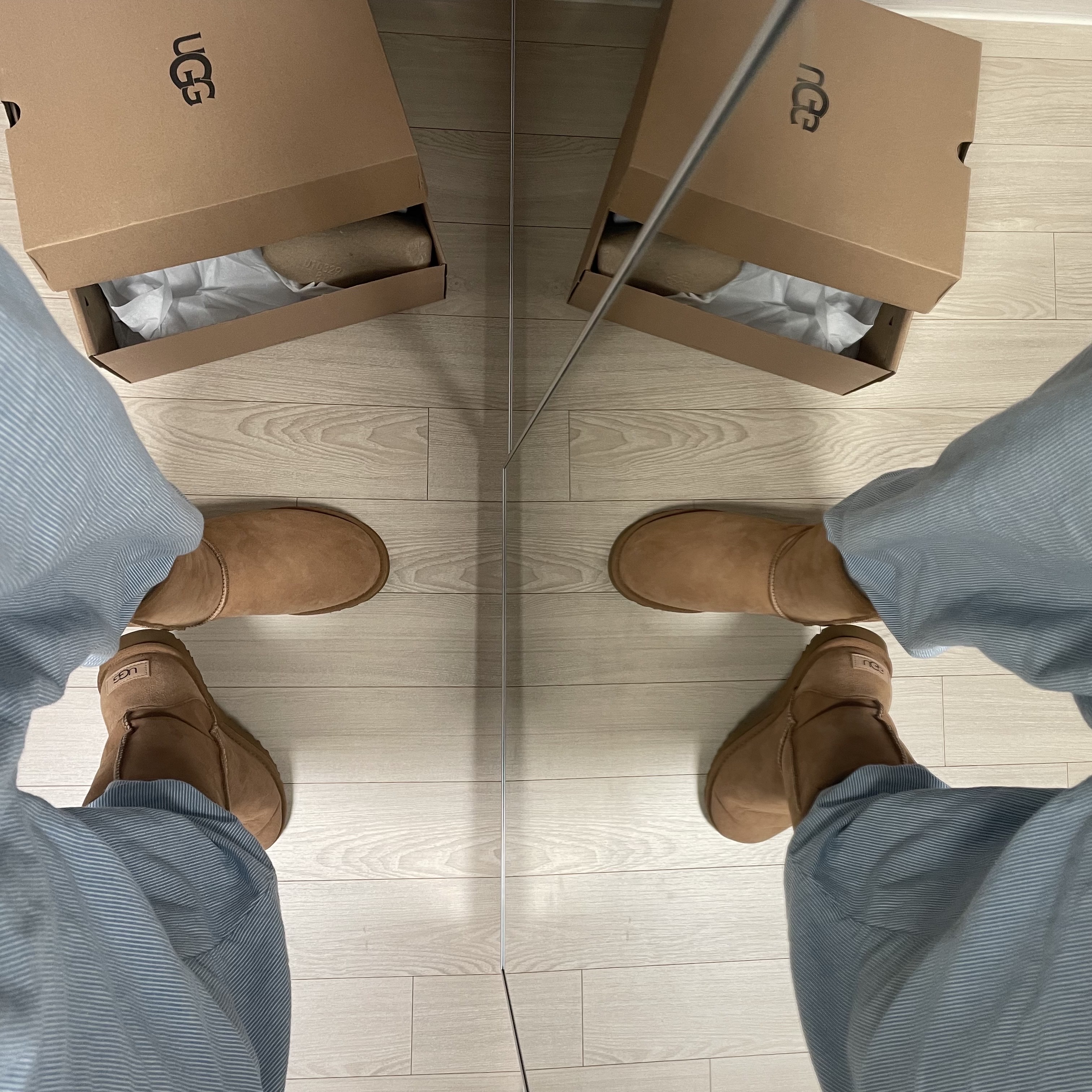 (W) UGG Classic Short II Boots Chestnut 착용 스타일