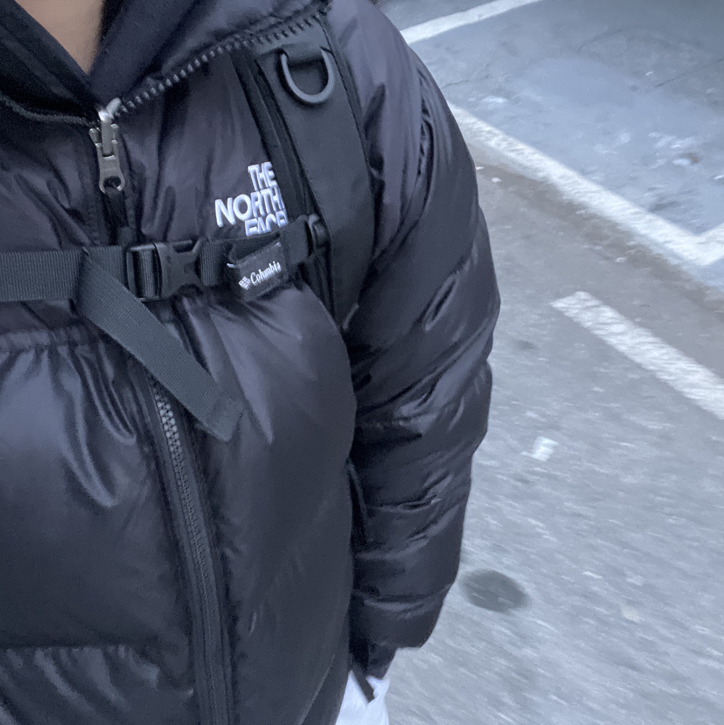 The North Face 1996 Retro Nuptse Down Jacket TNF Black 착용 스타일 - 1