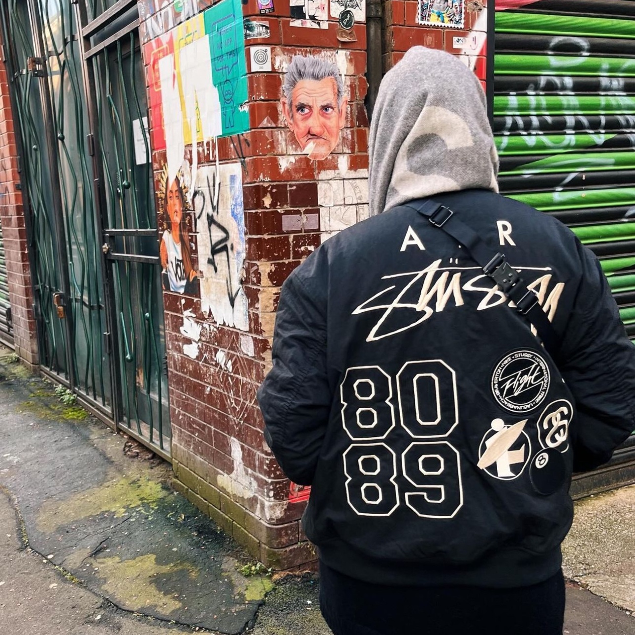 Nike x Stussy Reversible Jacket Black (FJ9153-010) 착용 스타일