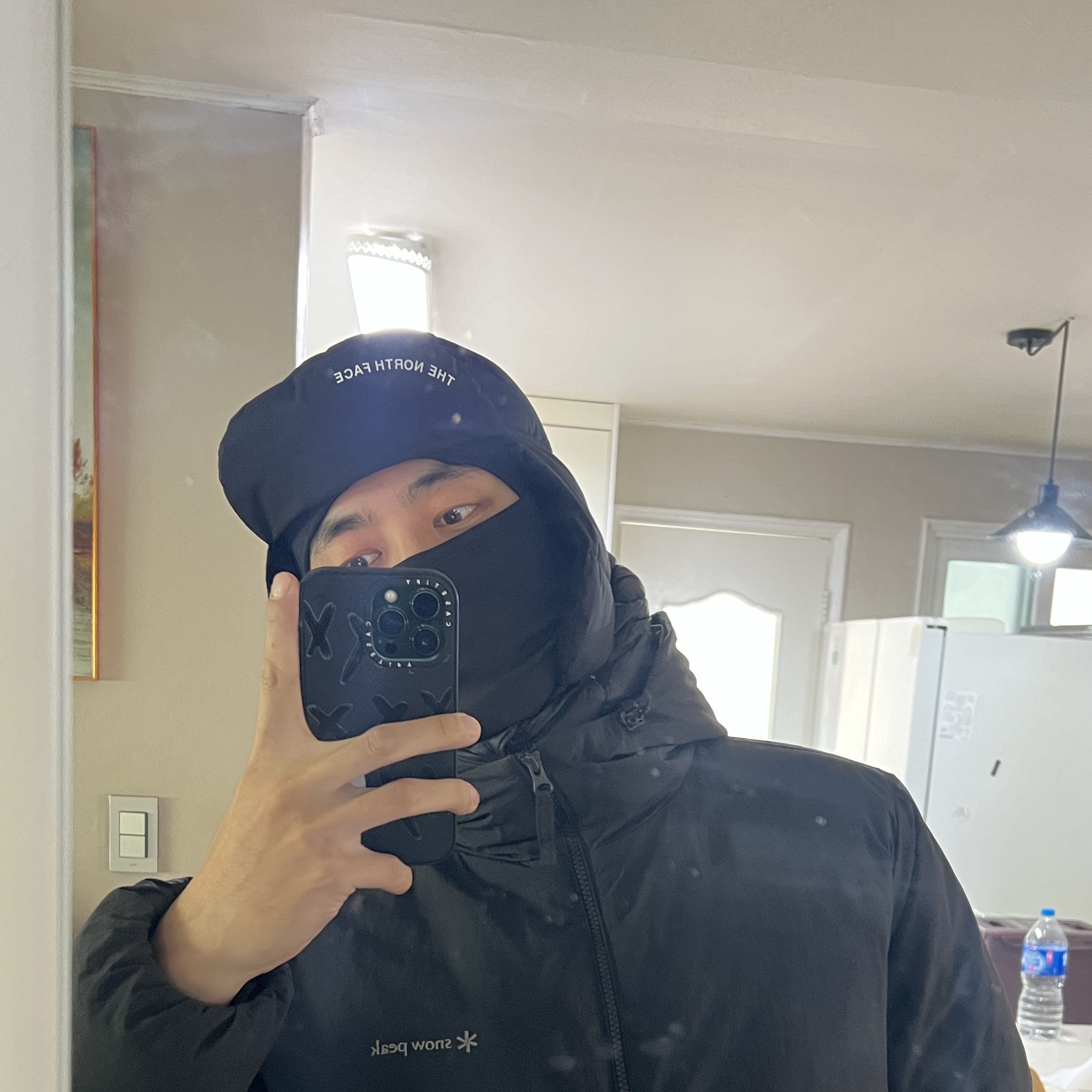 The North Face White Label T-Ball Earmuff Cap Black 착용 스타일