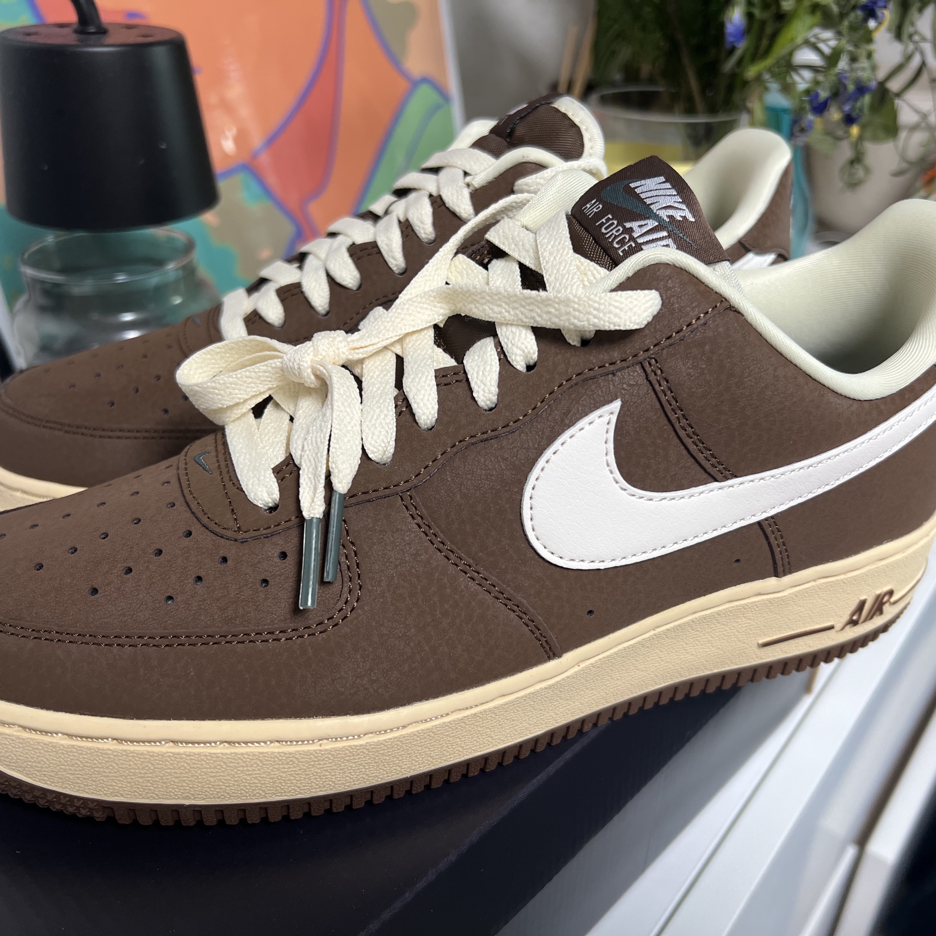 Nike Air Force 1 '07 Cacao Wow Coconut Milk 착용 스타일 - 1