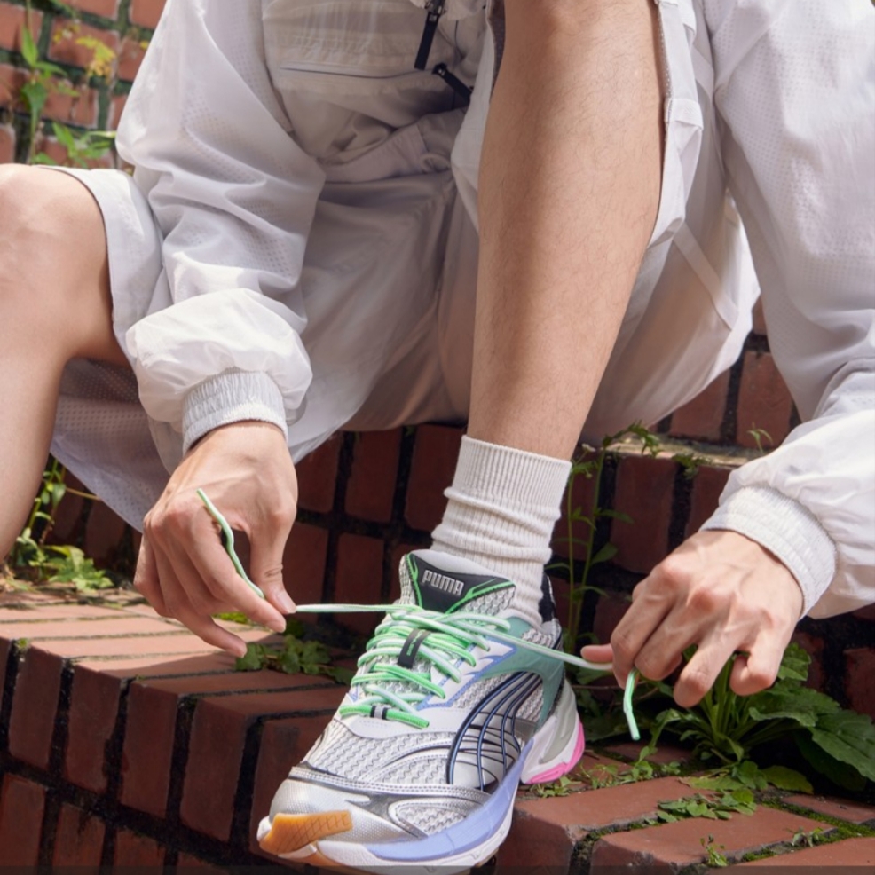 Puma Velophasis Black Intense Lavender 착용 스타일 - 1
