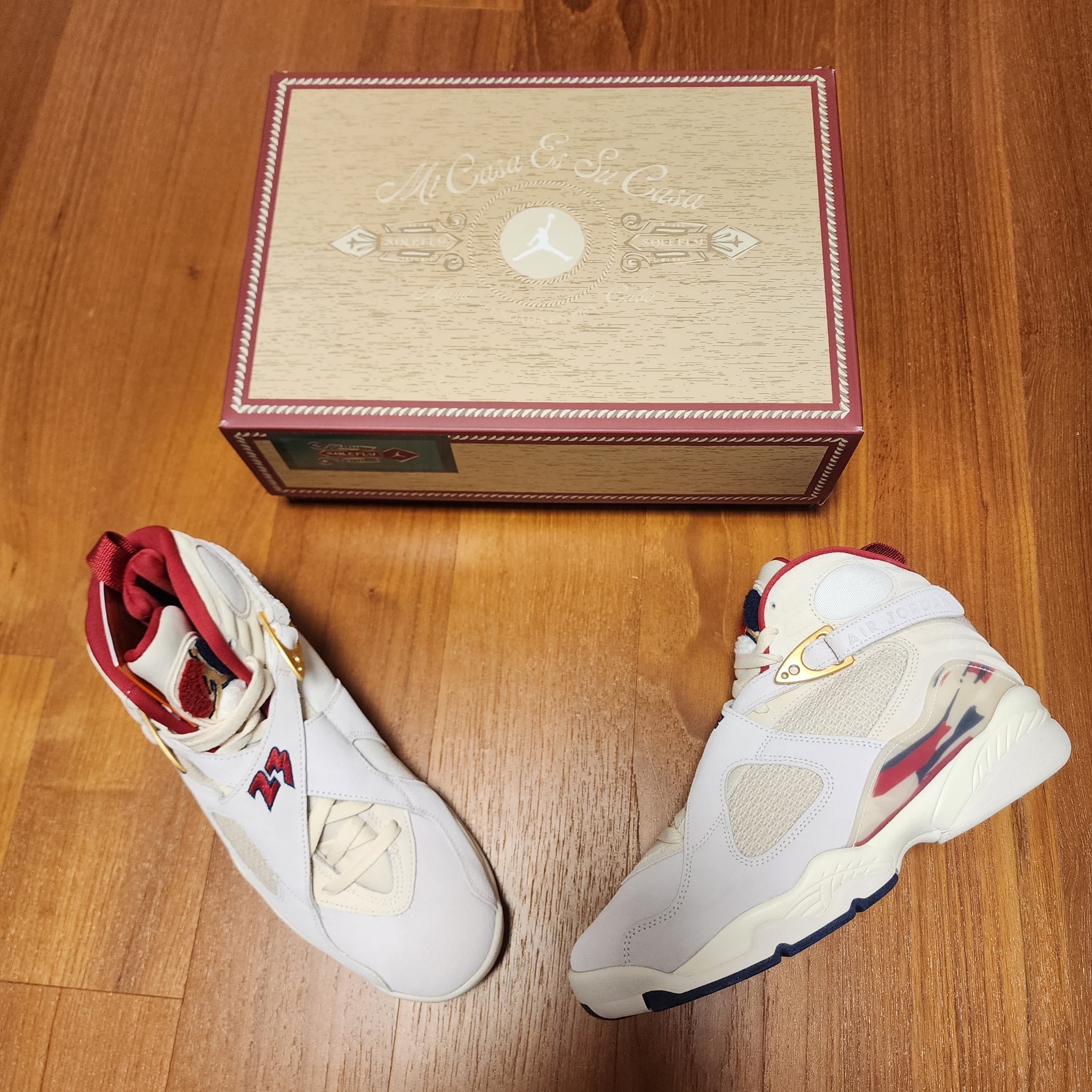 Jordan 8 x SoleFly Retro SP Mi Casa es Su Casa 착용 스타일 - 3