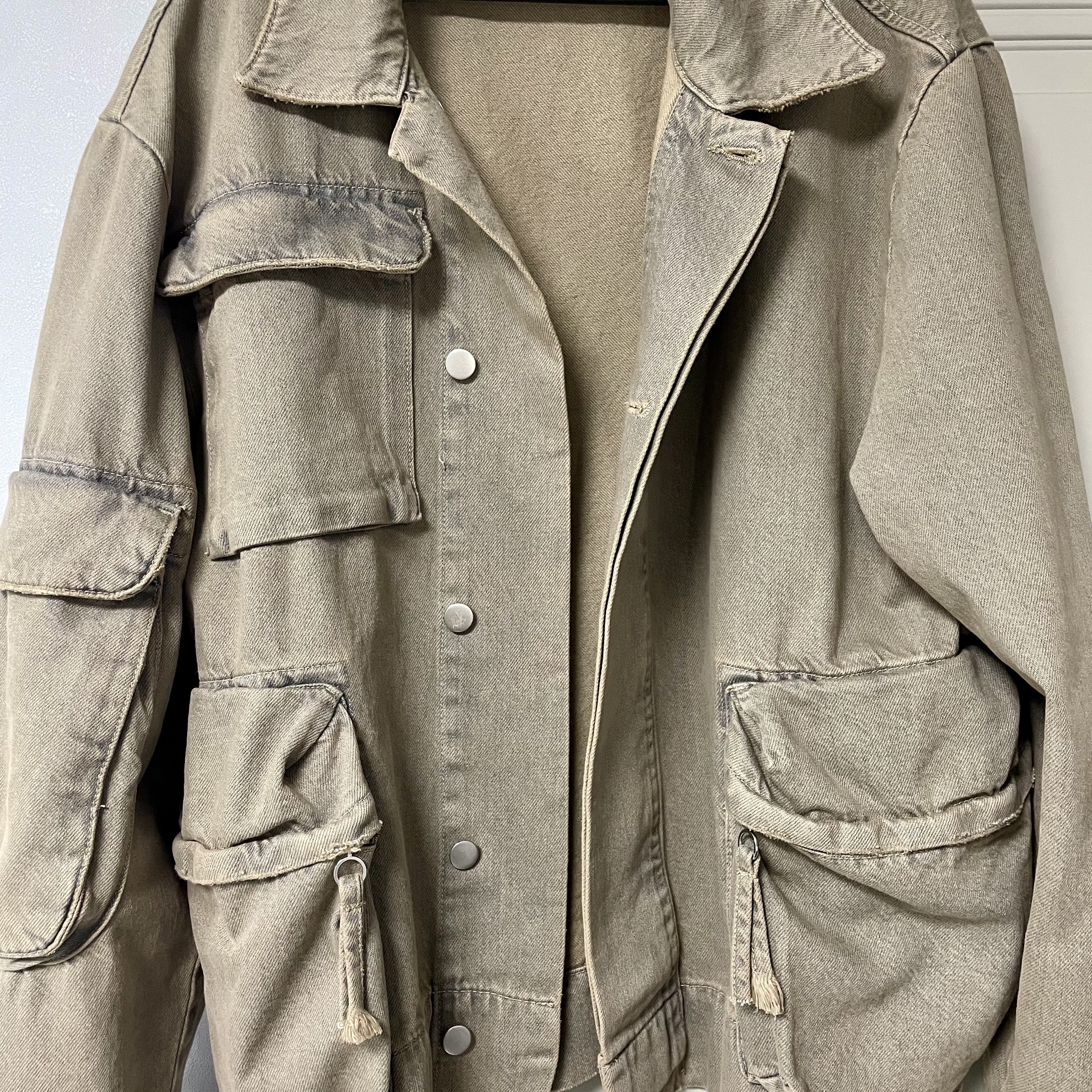 Zara Denim Jacket Limited Edition Blue Grey 착용 스타일