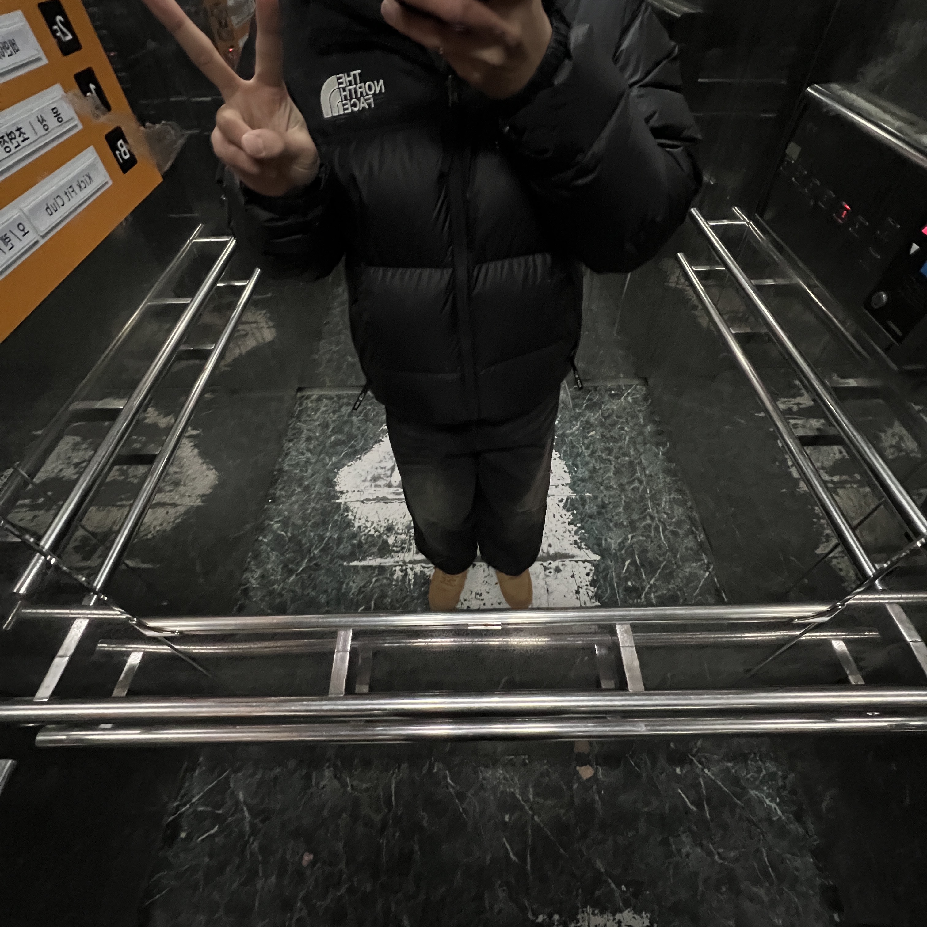 The North Face 1996 Eco Nuptse Jacket Black, Nike Air Force 1 '07 WB Flax 착용 스타일