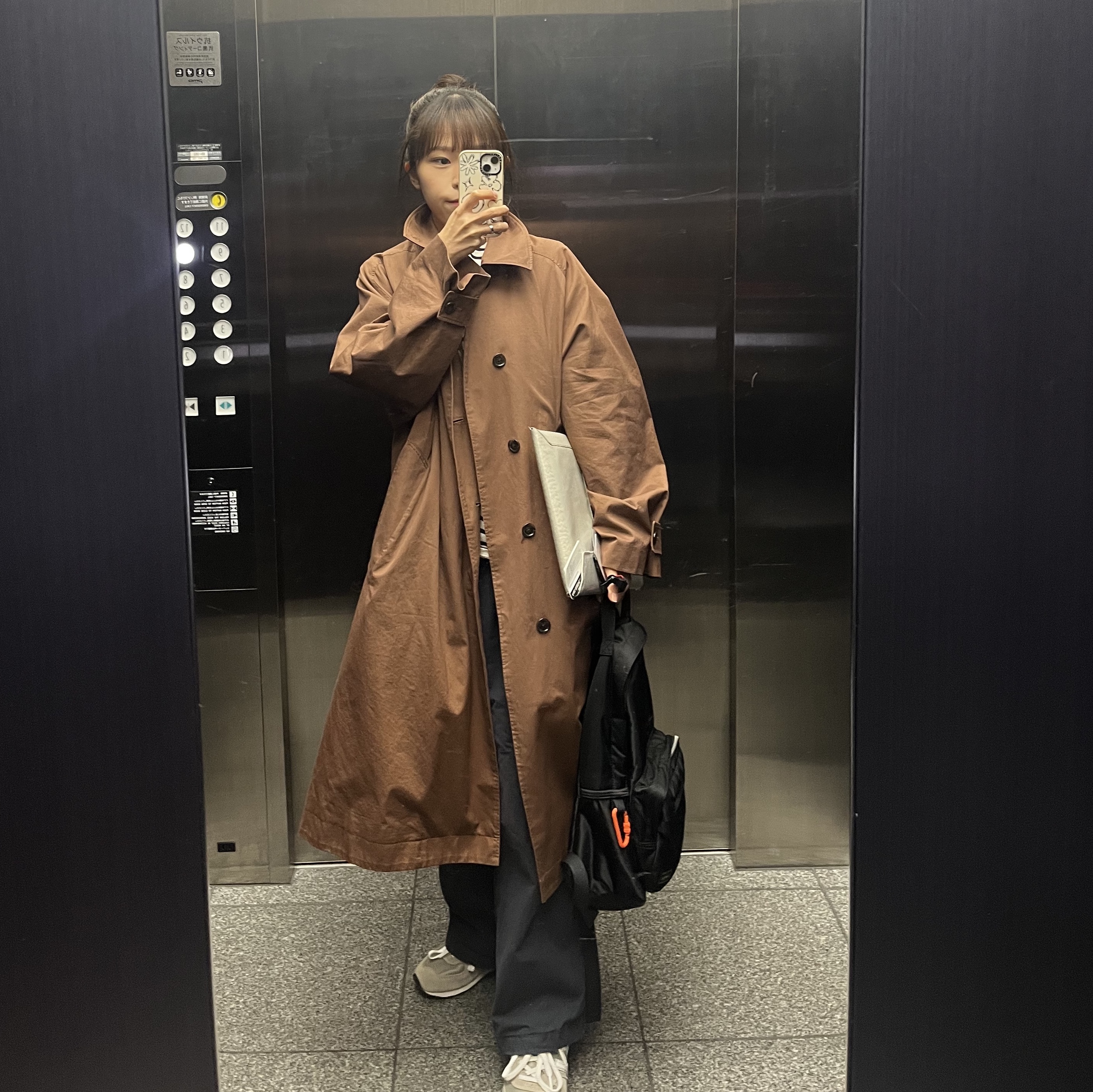 Porter Tanker Backpack Black 착용 스타일