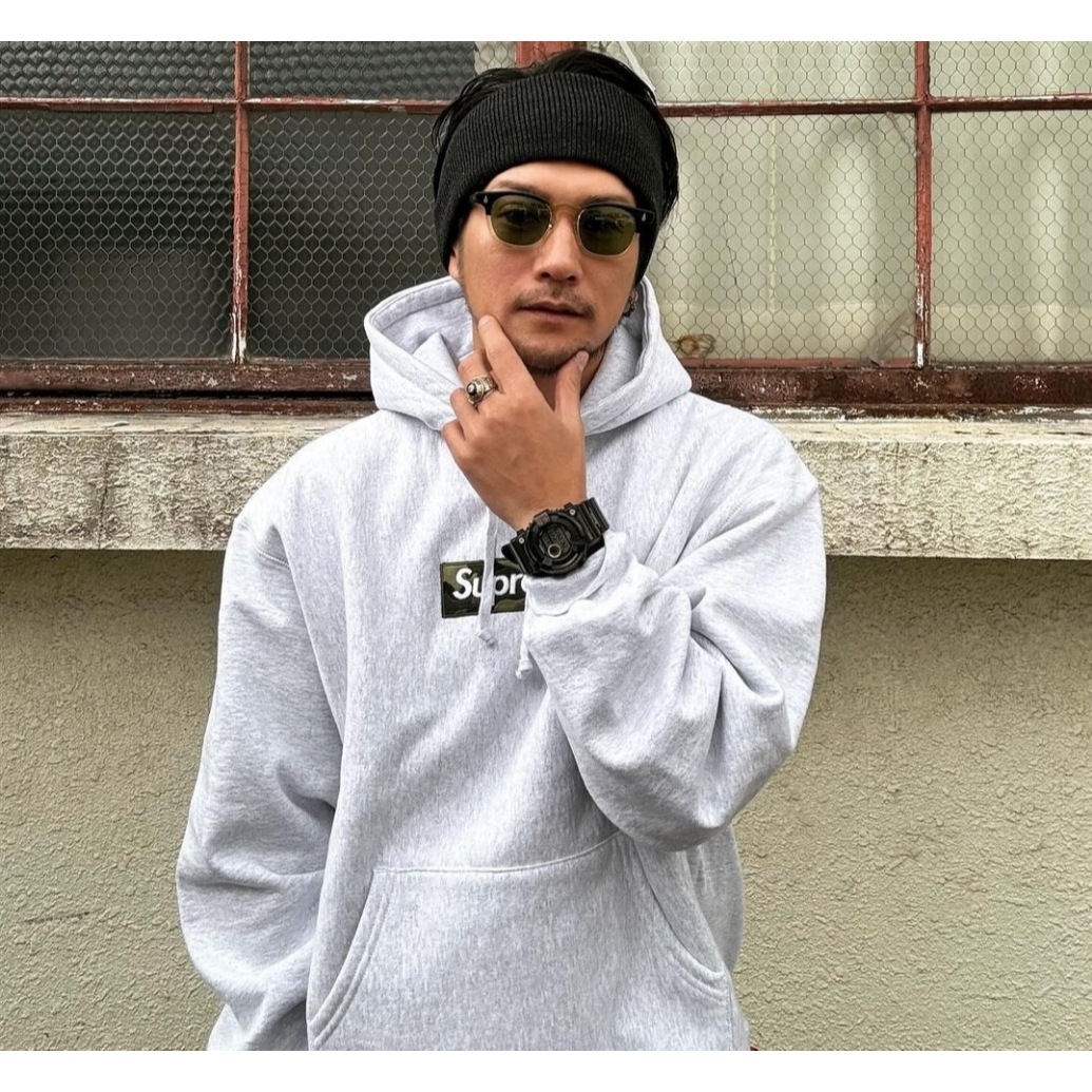 Supreme Box Logo Hooded Sweatshirt Ash Grey - 23FW ์ฐฉ์ฉ ์คํ์ผ - 2